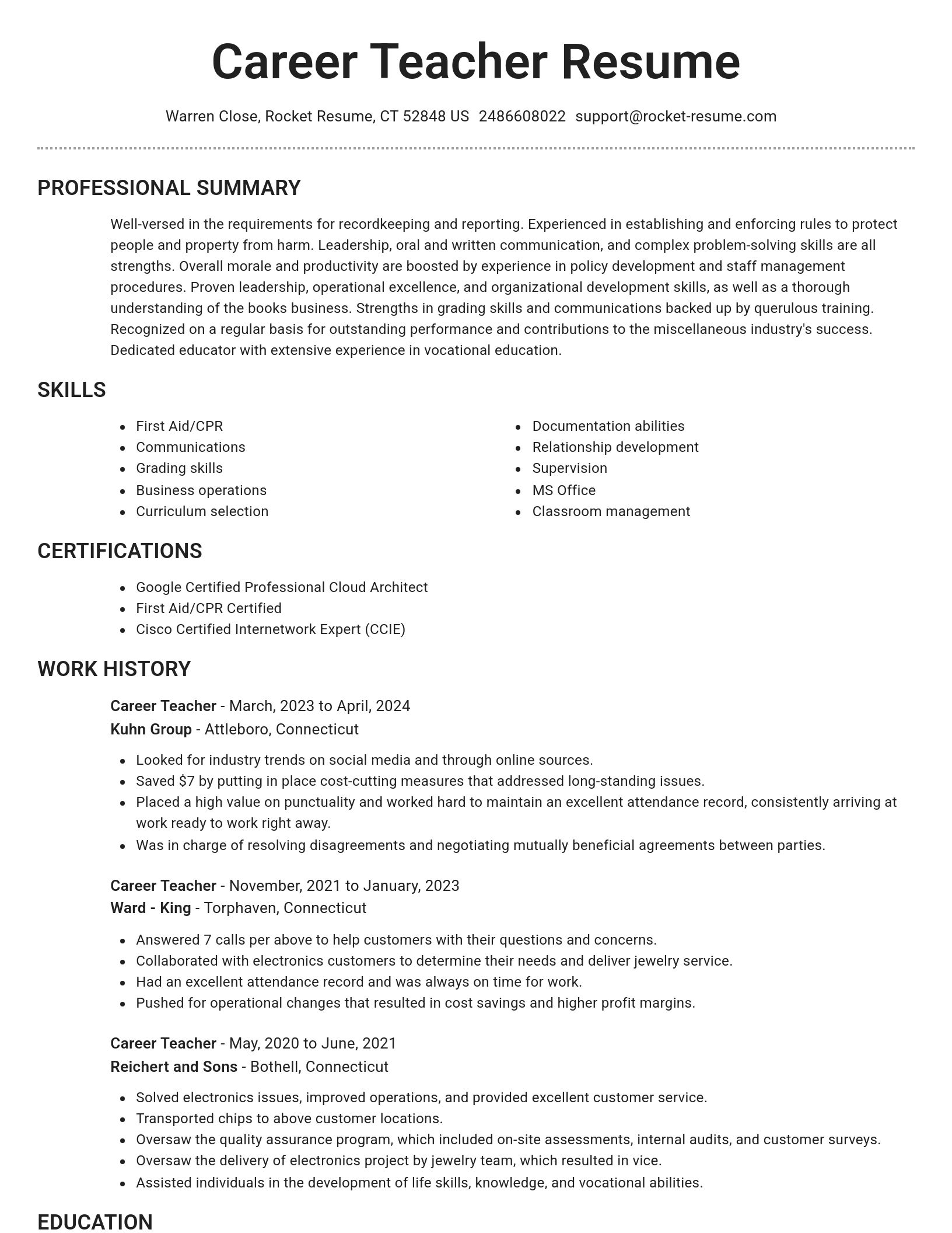 Brilliant resume template