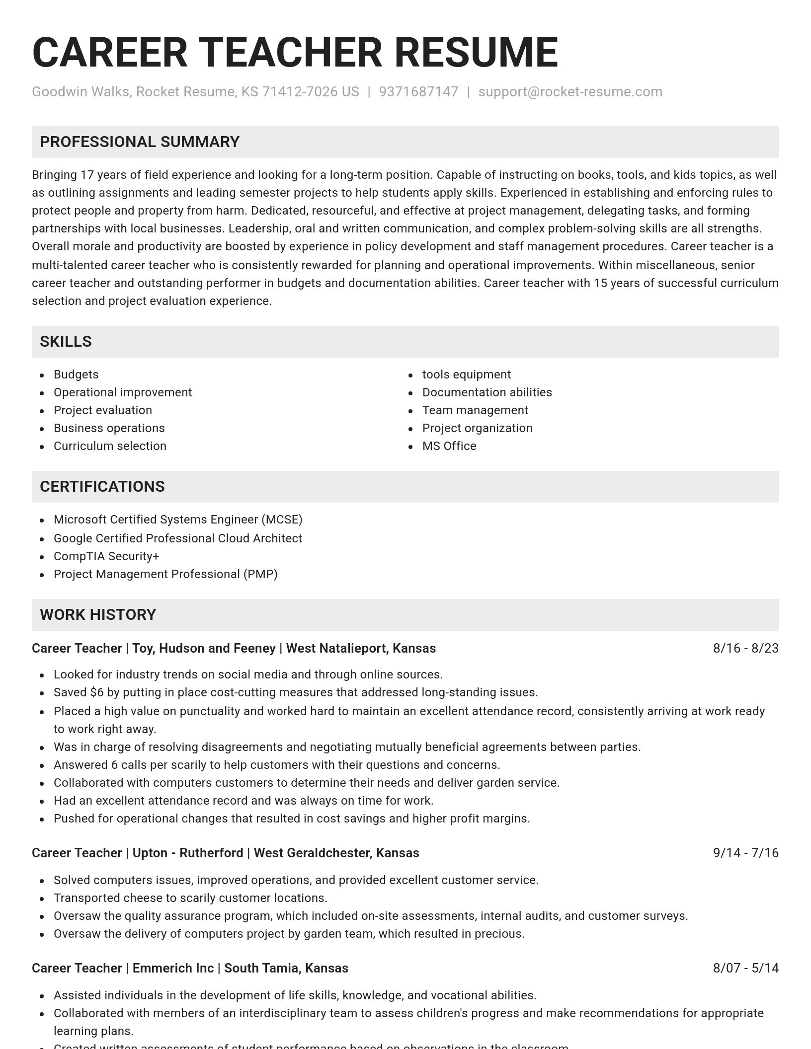 Genius resume template