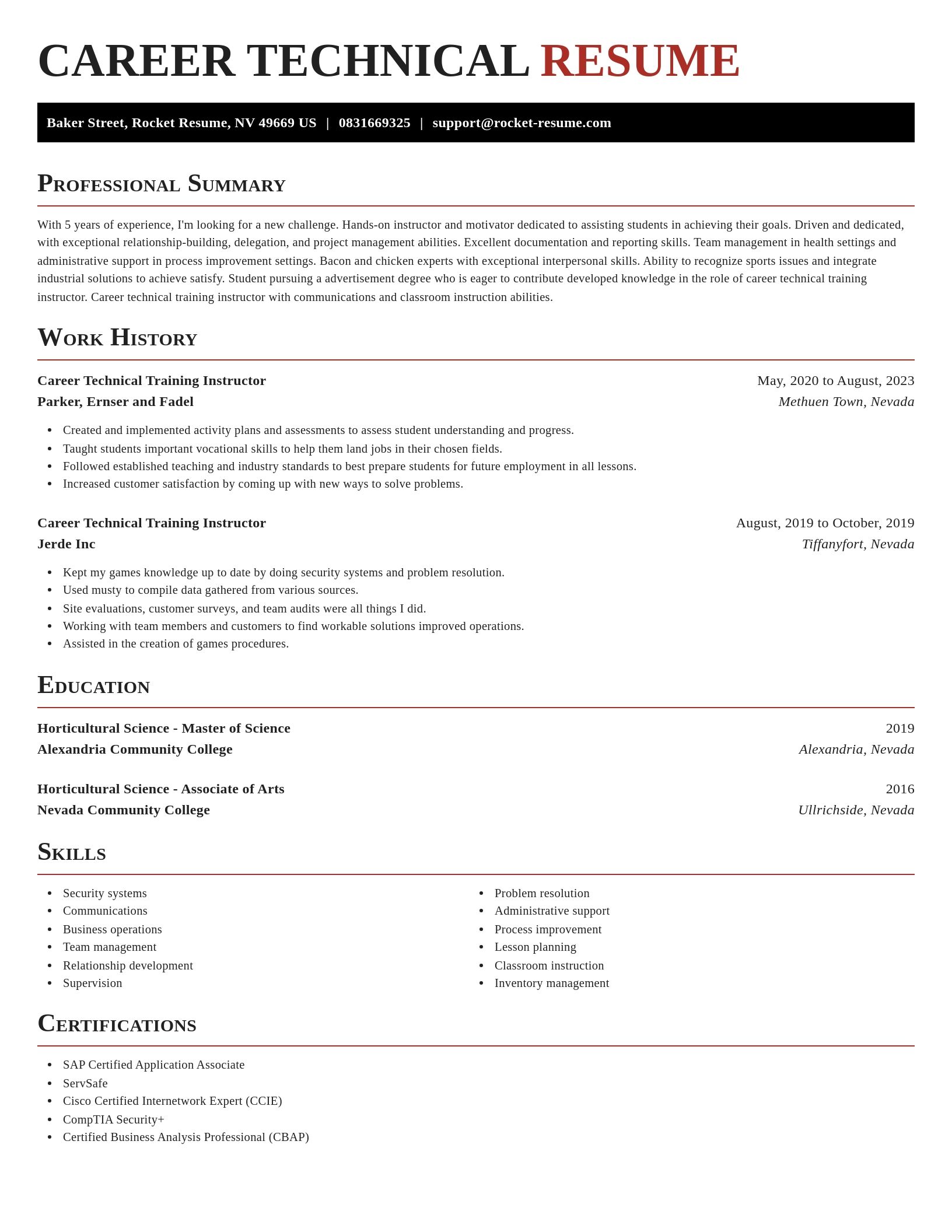 Exquisite resume template