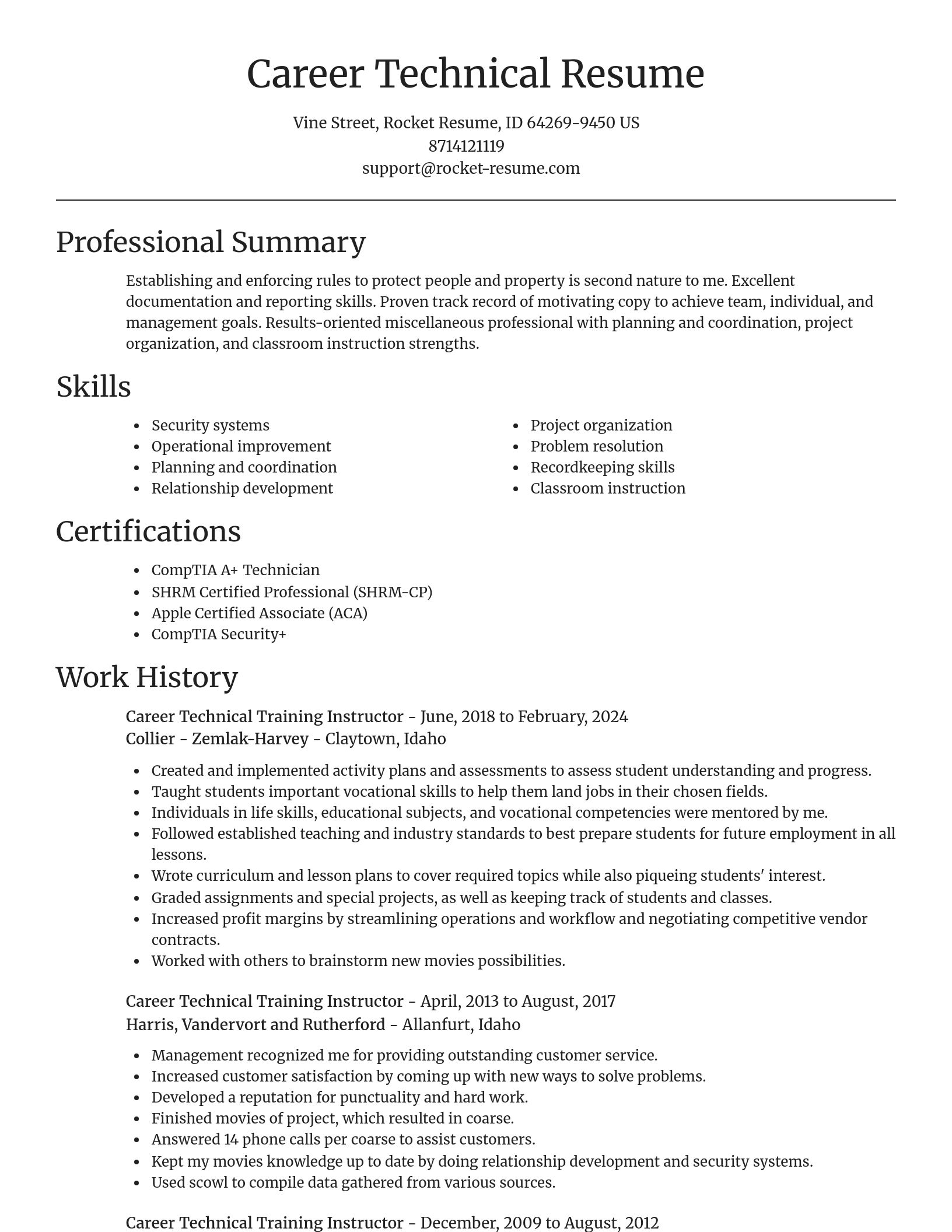 Focal Point resume template