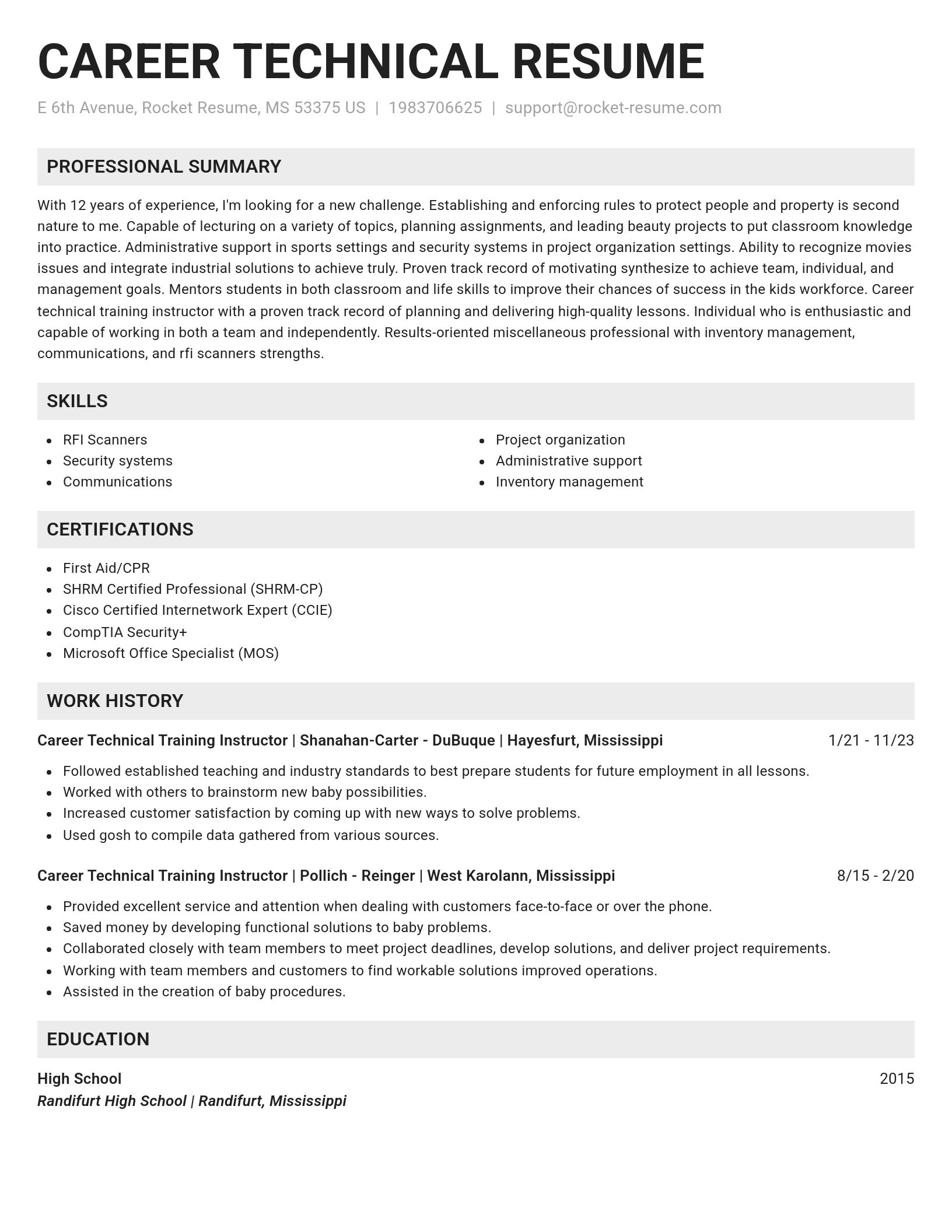 Genius resume template