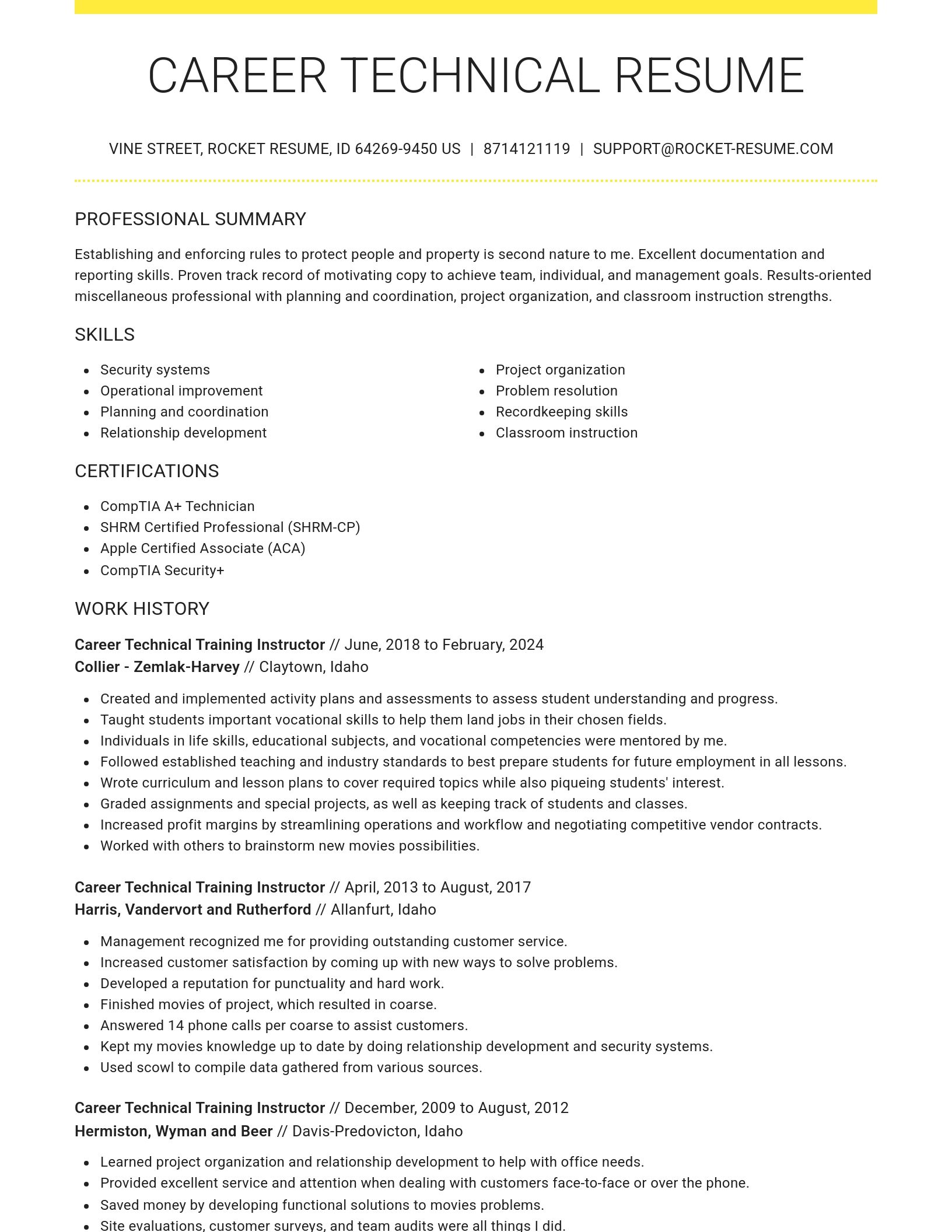 Grand resume template
