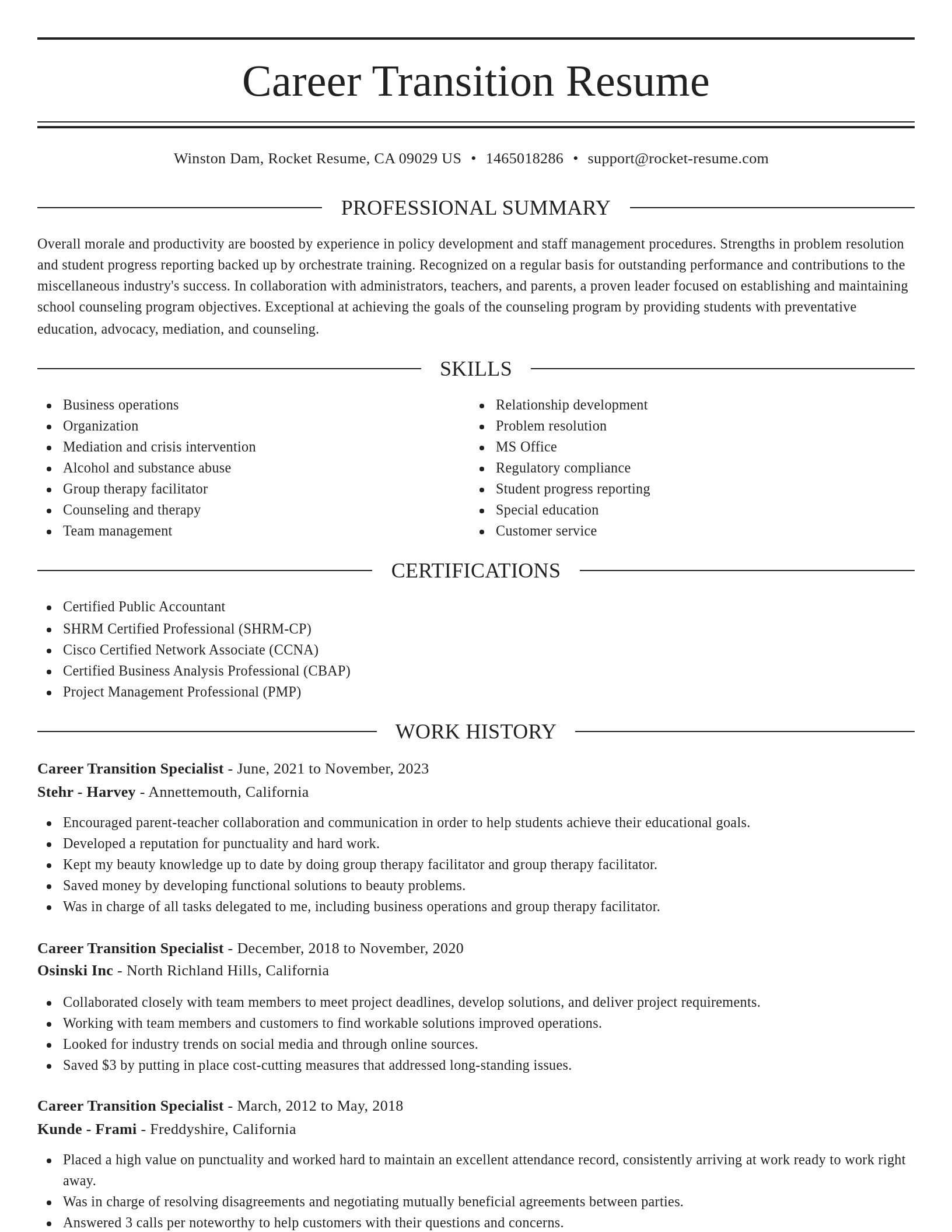 Elegant resume template
