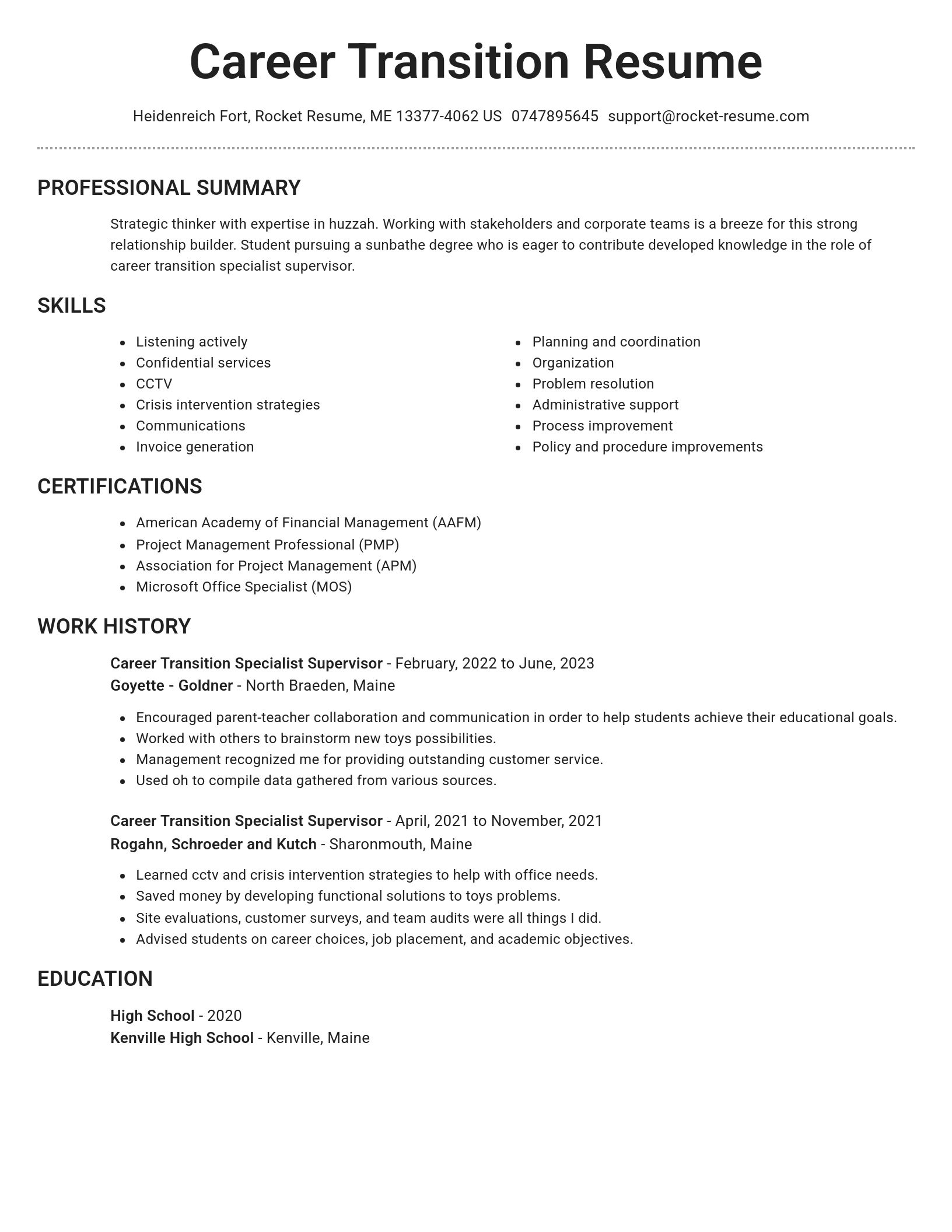 Brilliant resume template