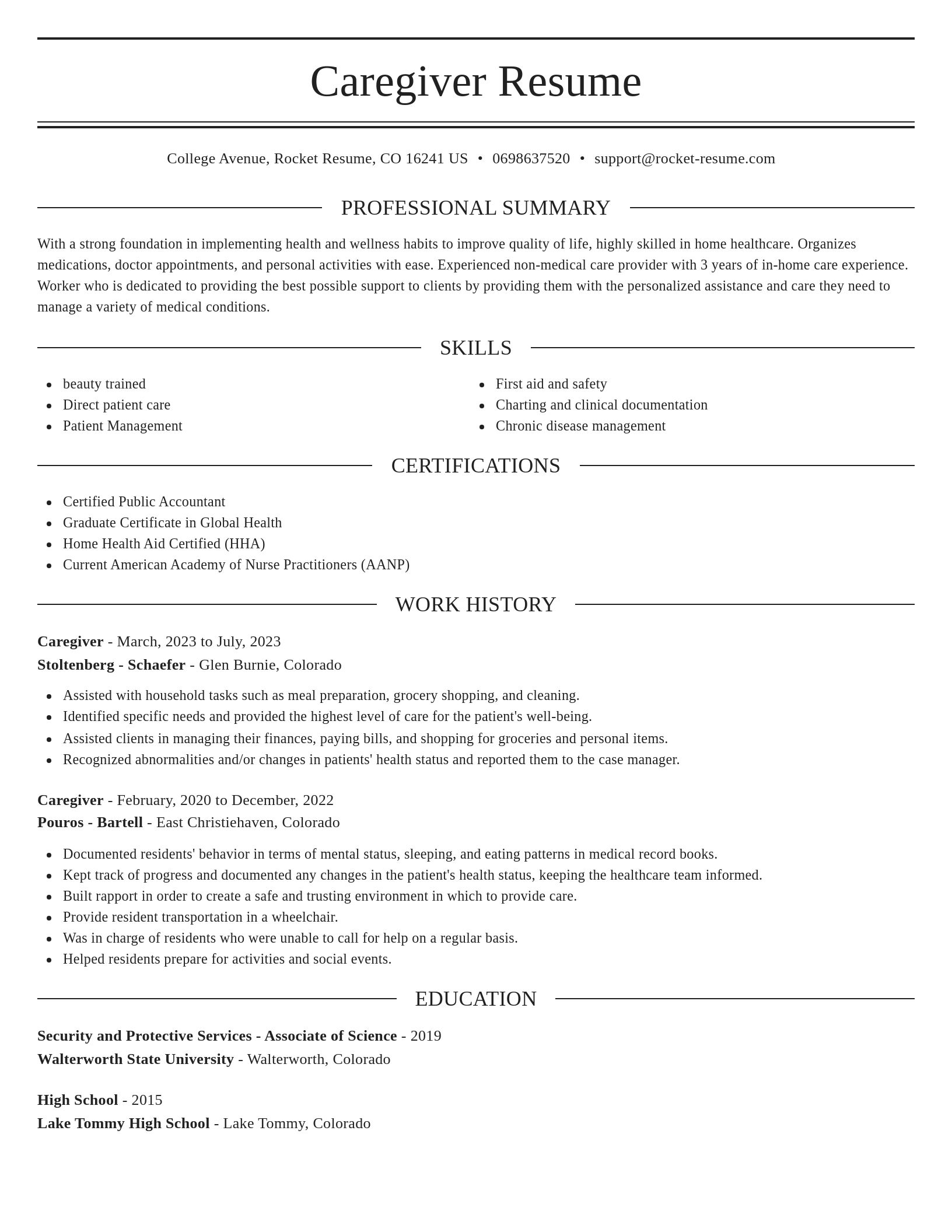 Elegant resume template