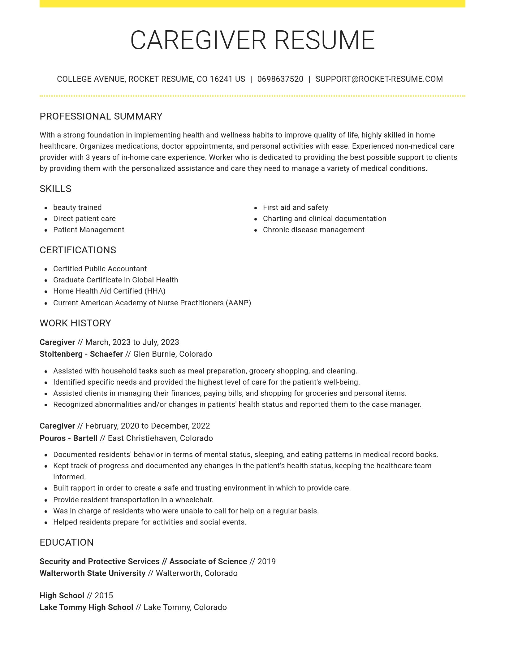 Grand resume template