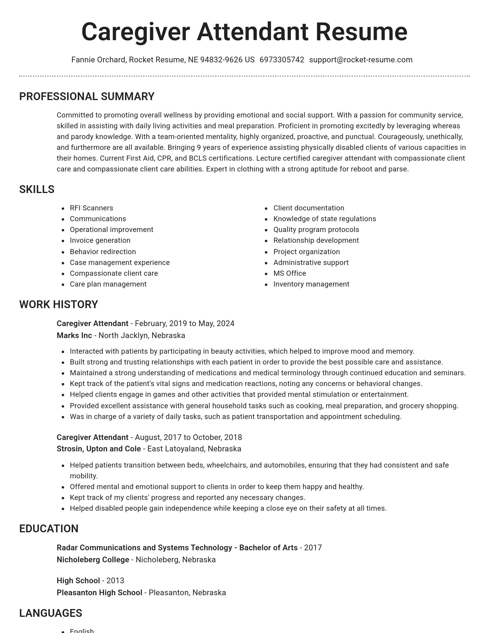 Brilliant resume template