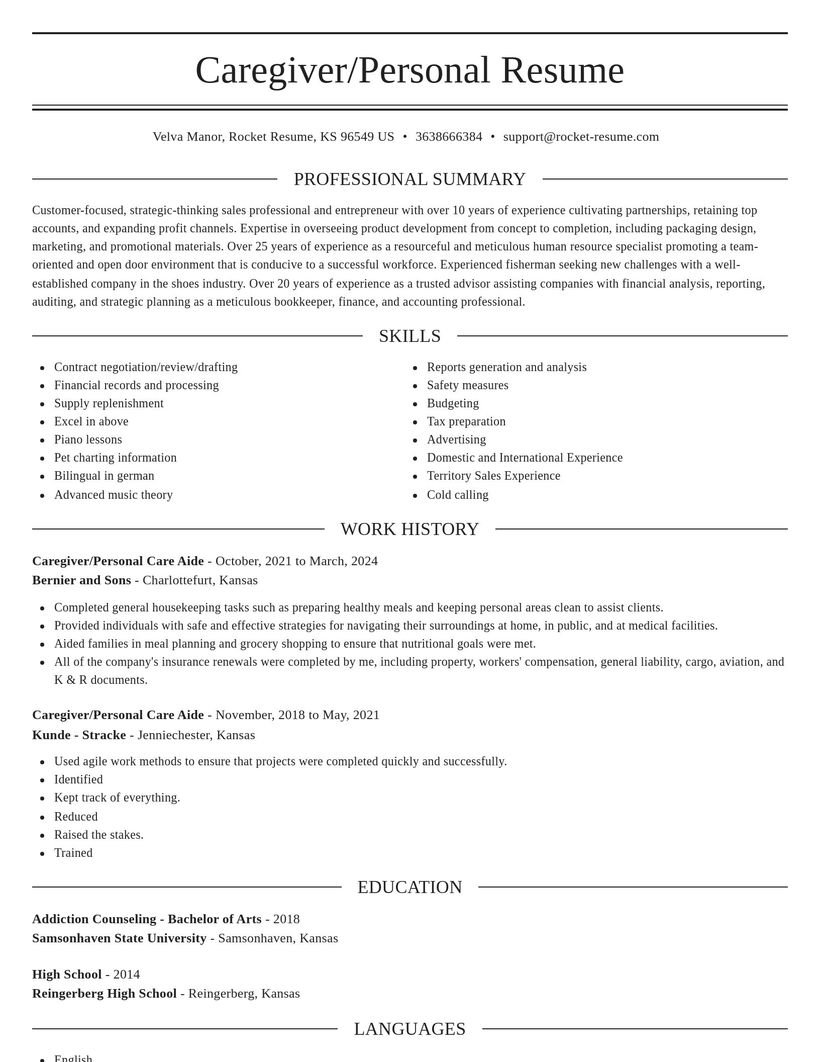 Elegant resume template