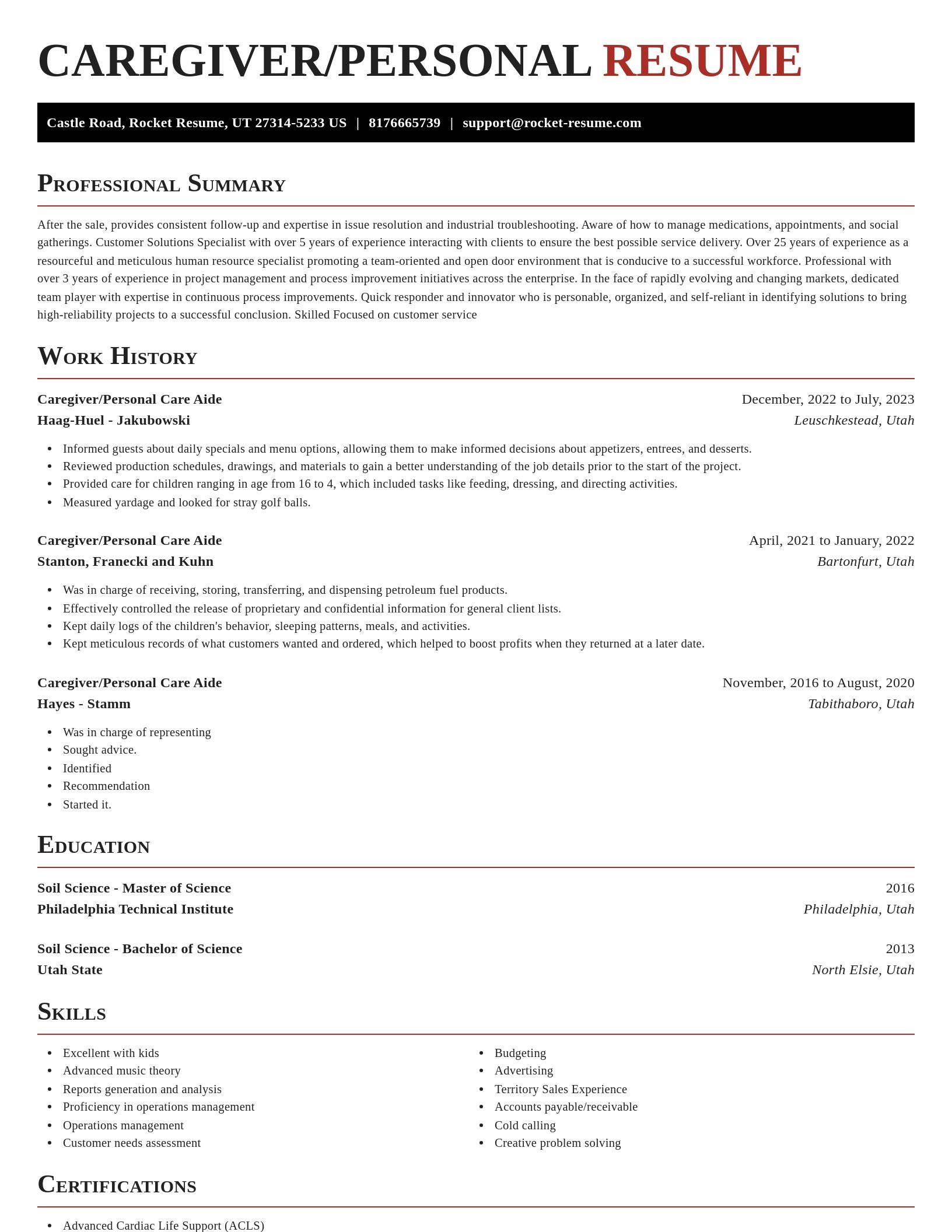 Exquisite resume template