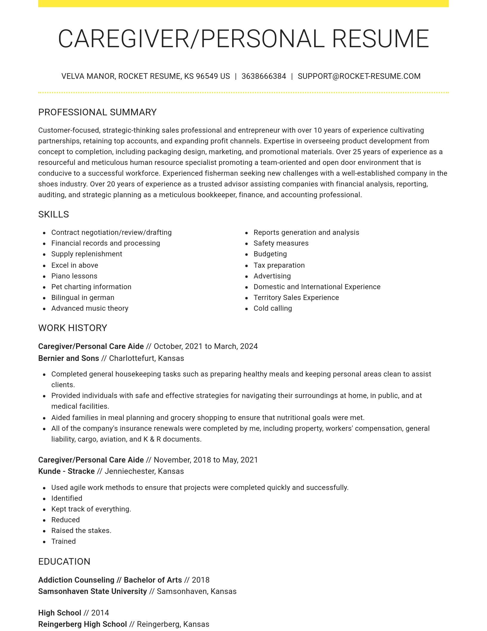 Grand resume template