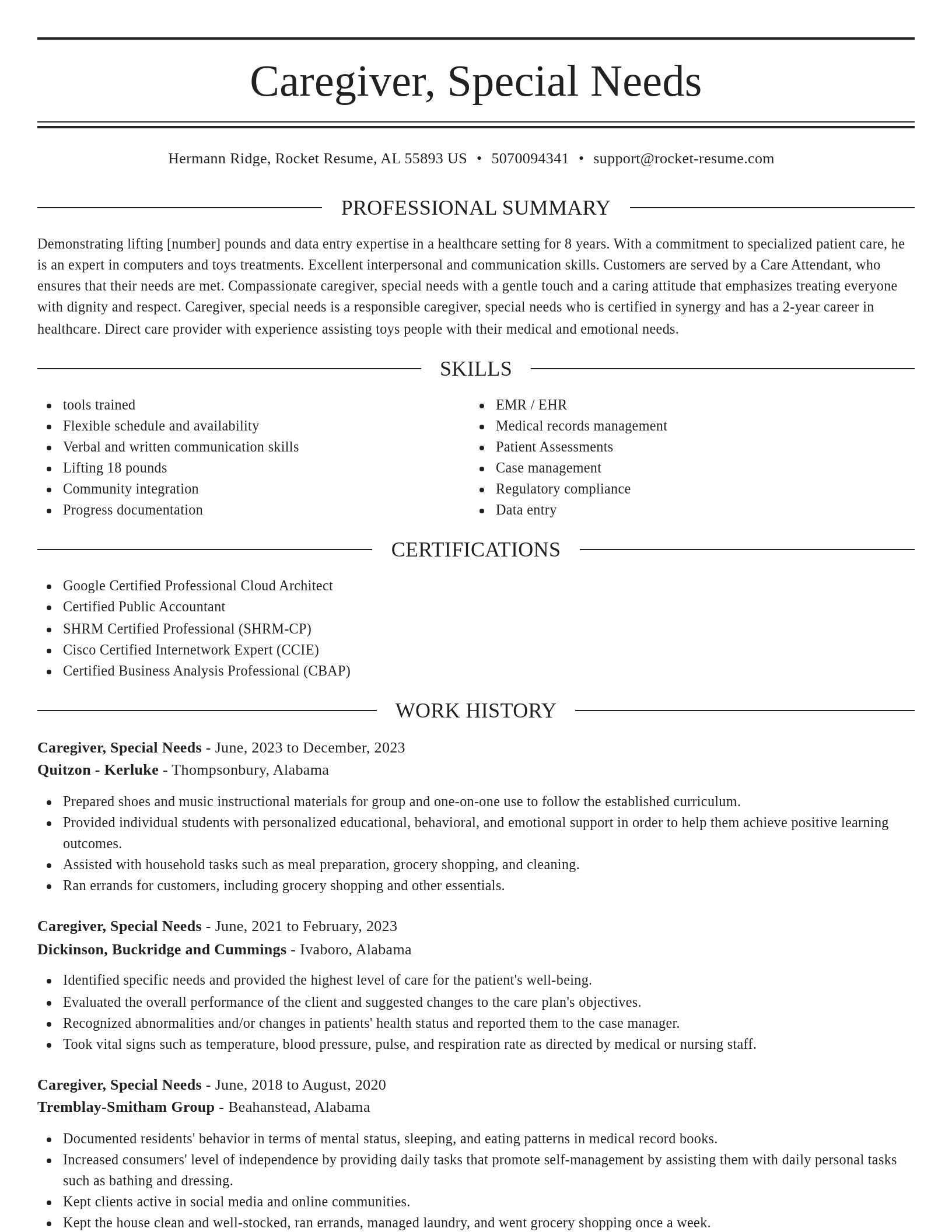 Elegant resume template
