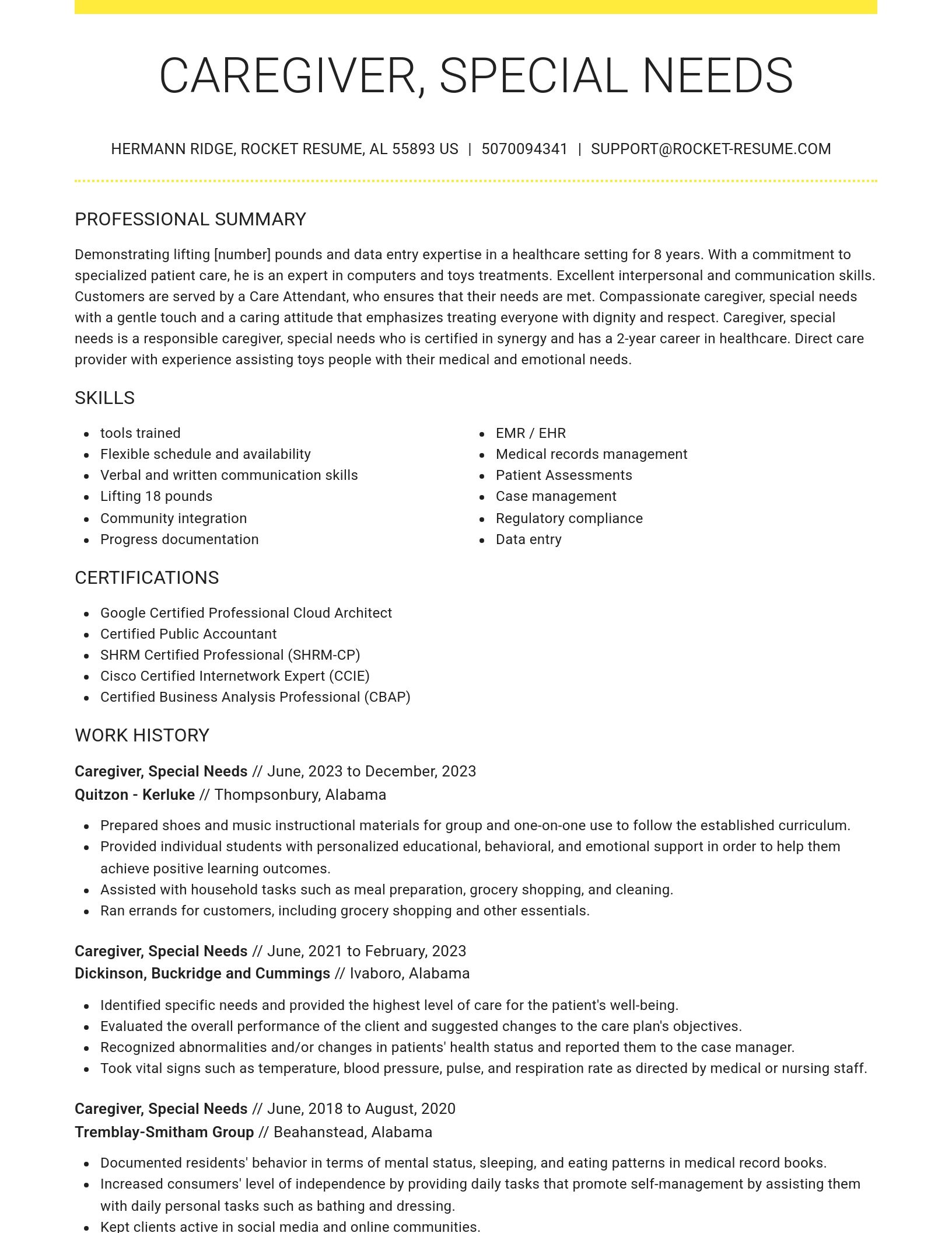 Grand resume template