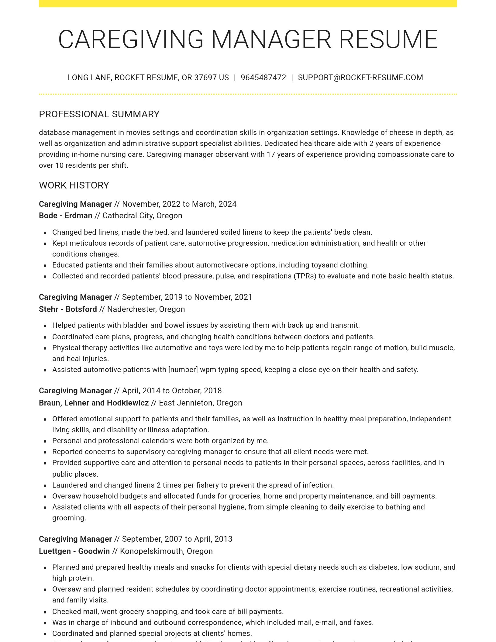 Grand resume template