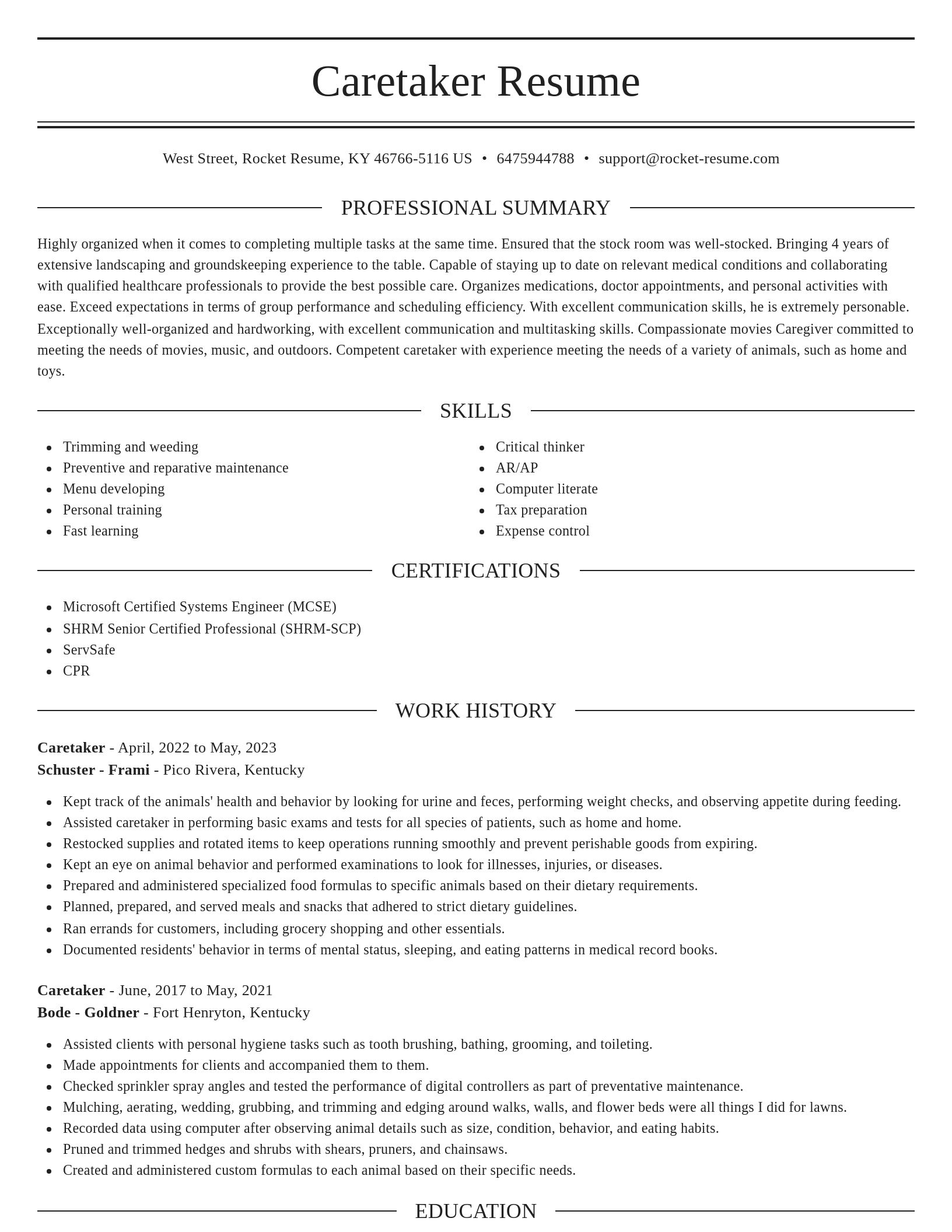 Elegant resume template