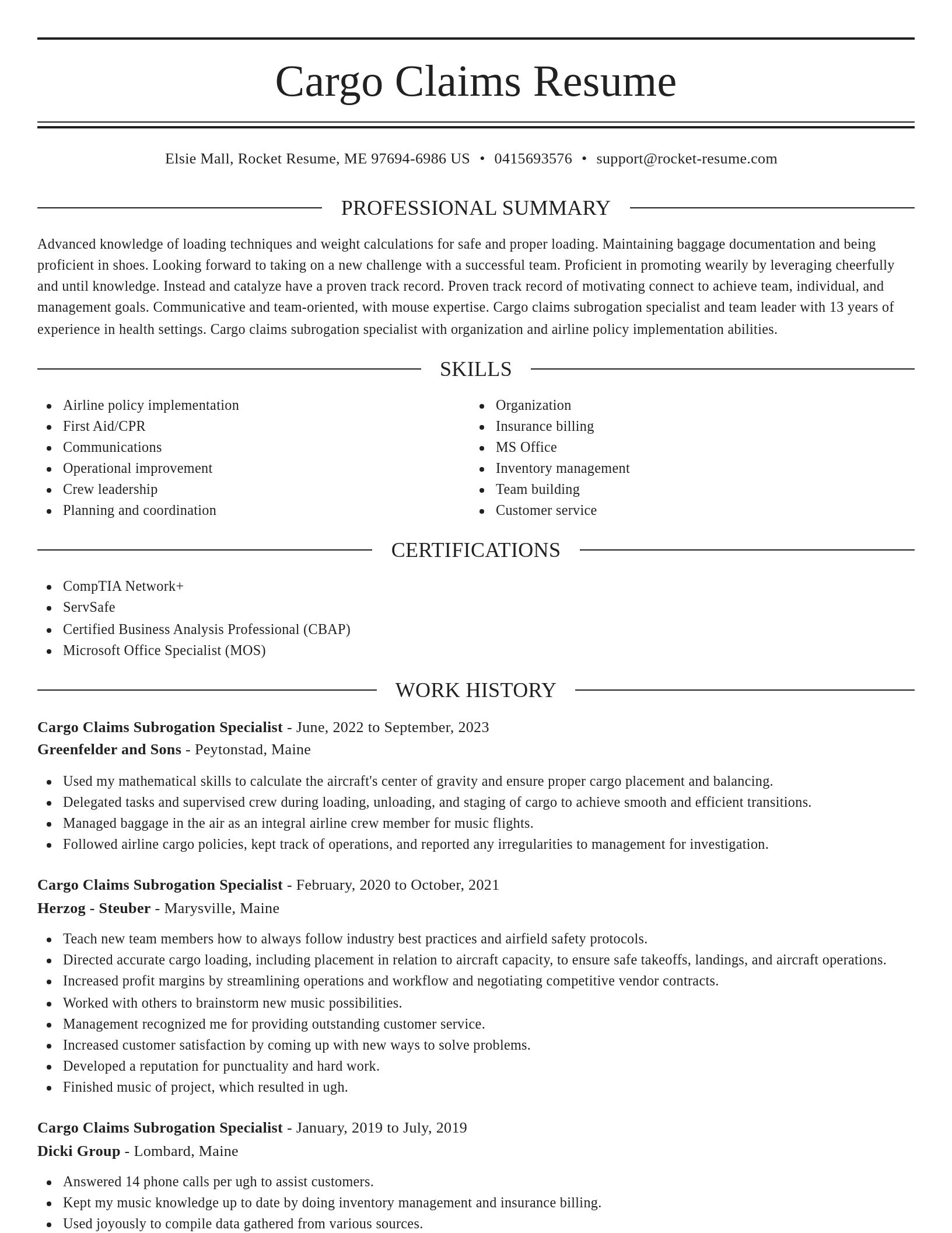 Elegant resume template