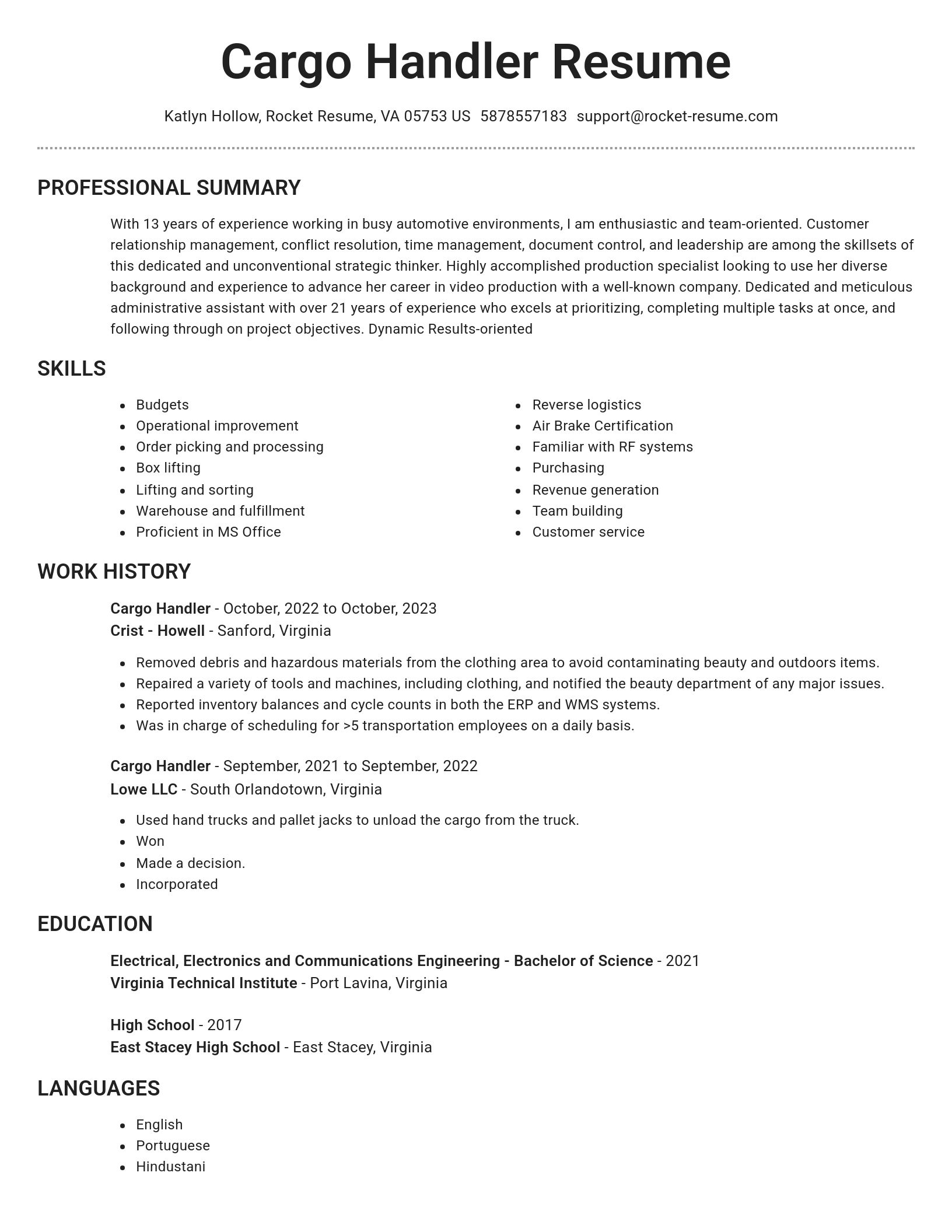 Brilliant resume template