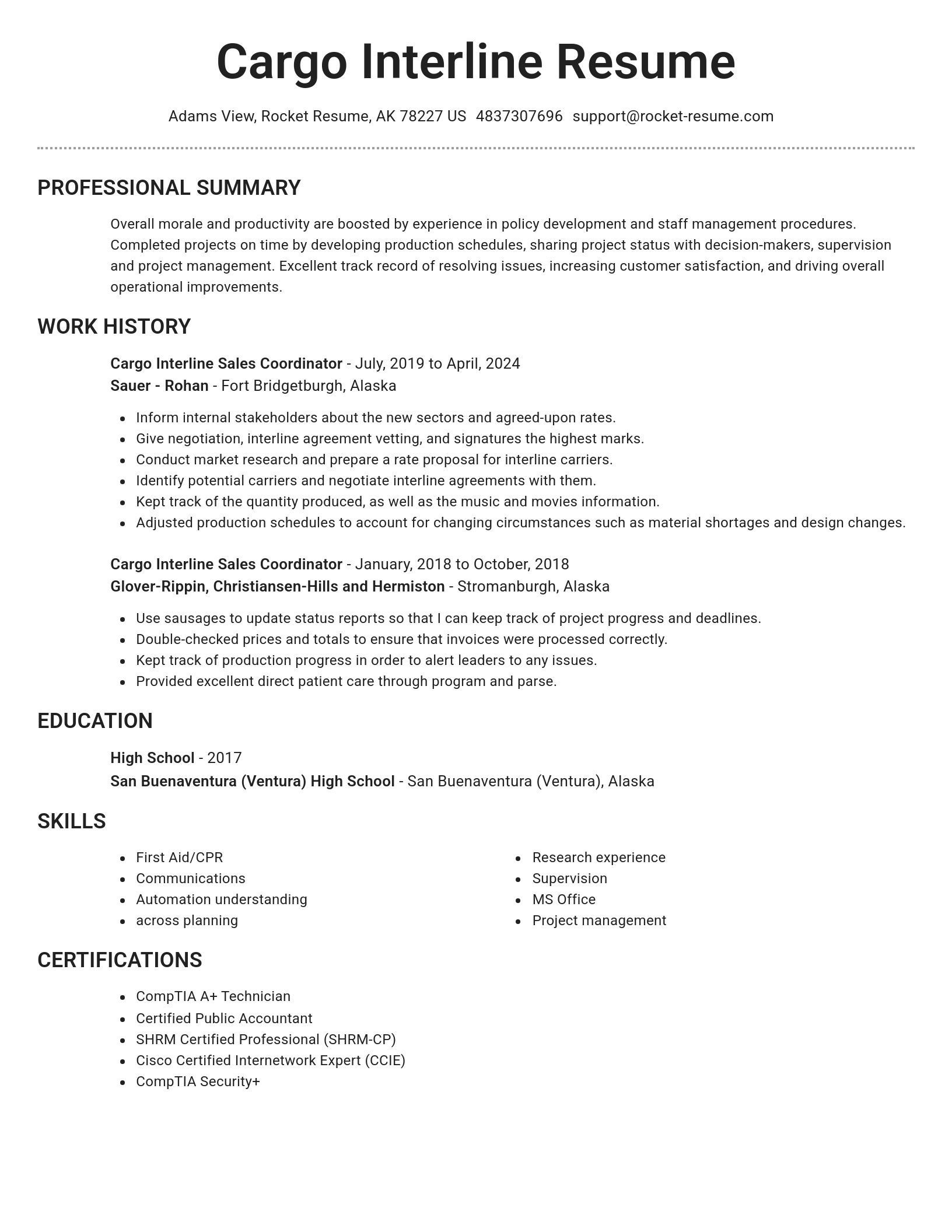 Brilliant resume template