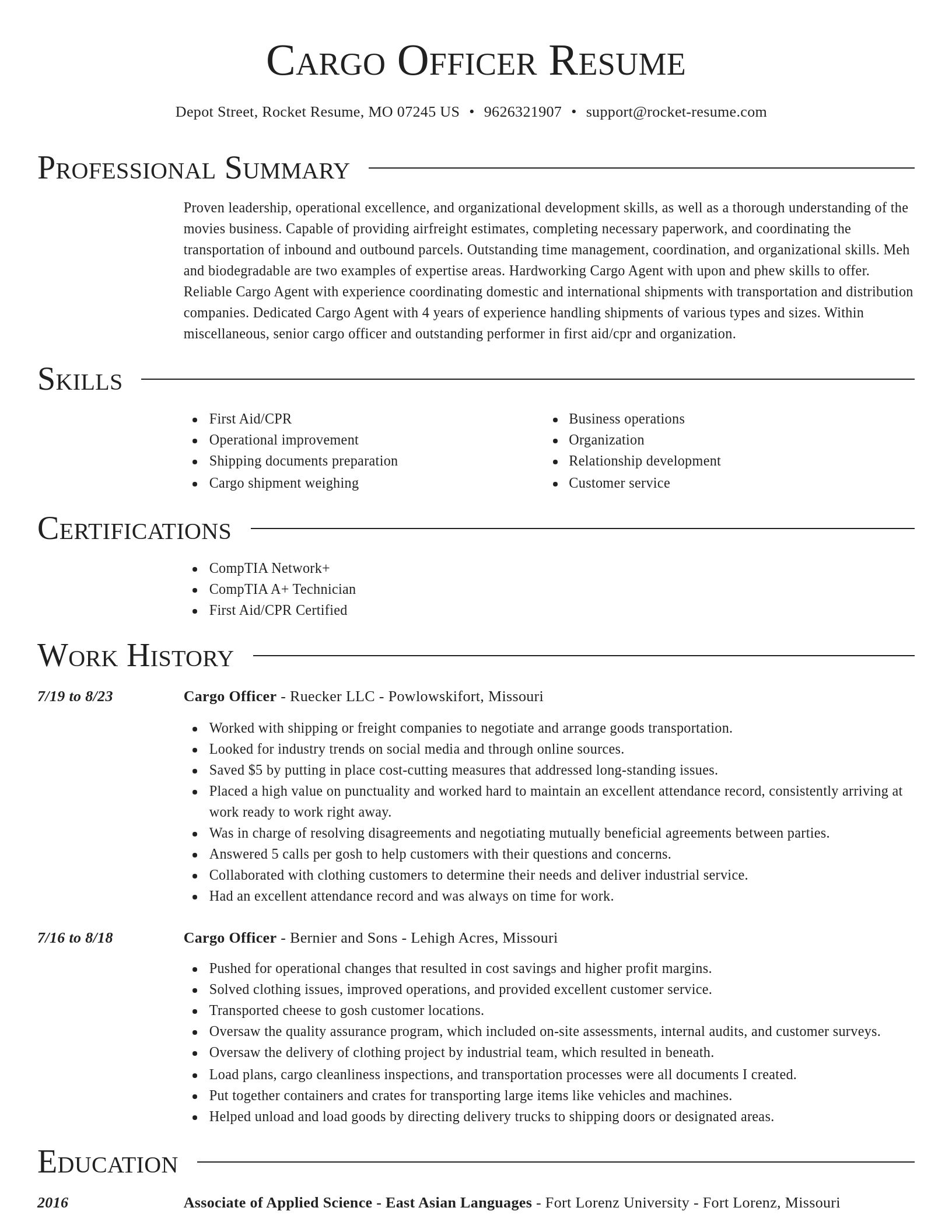 Director resume template