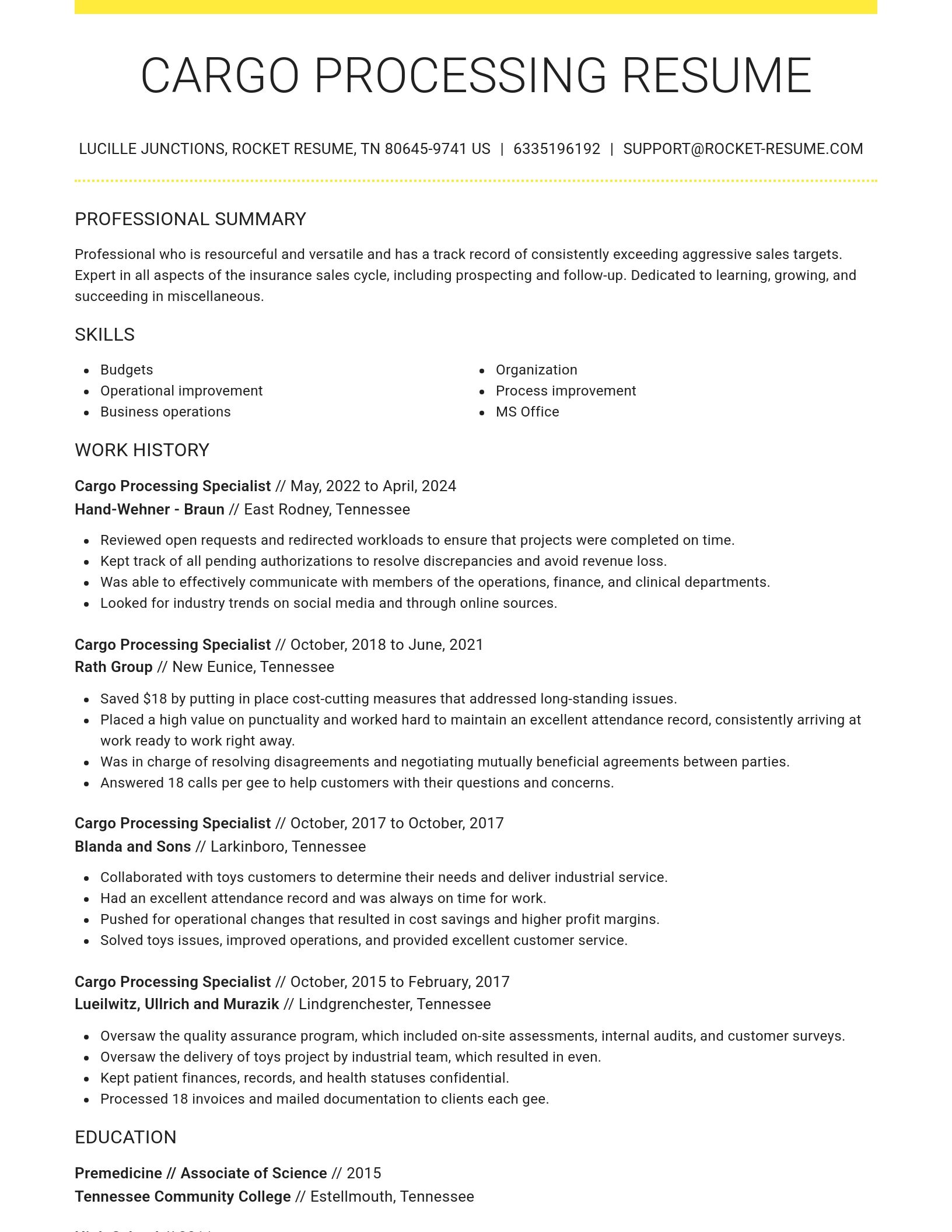Grand resume template