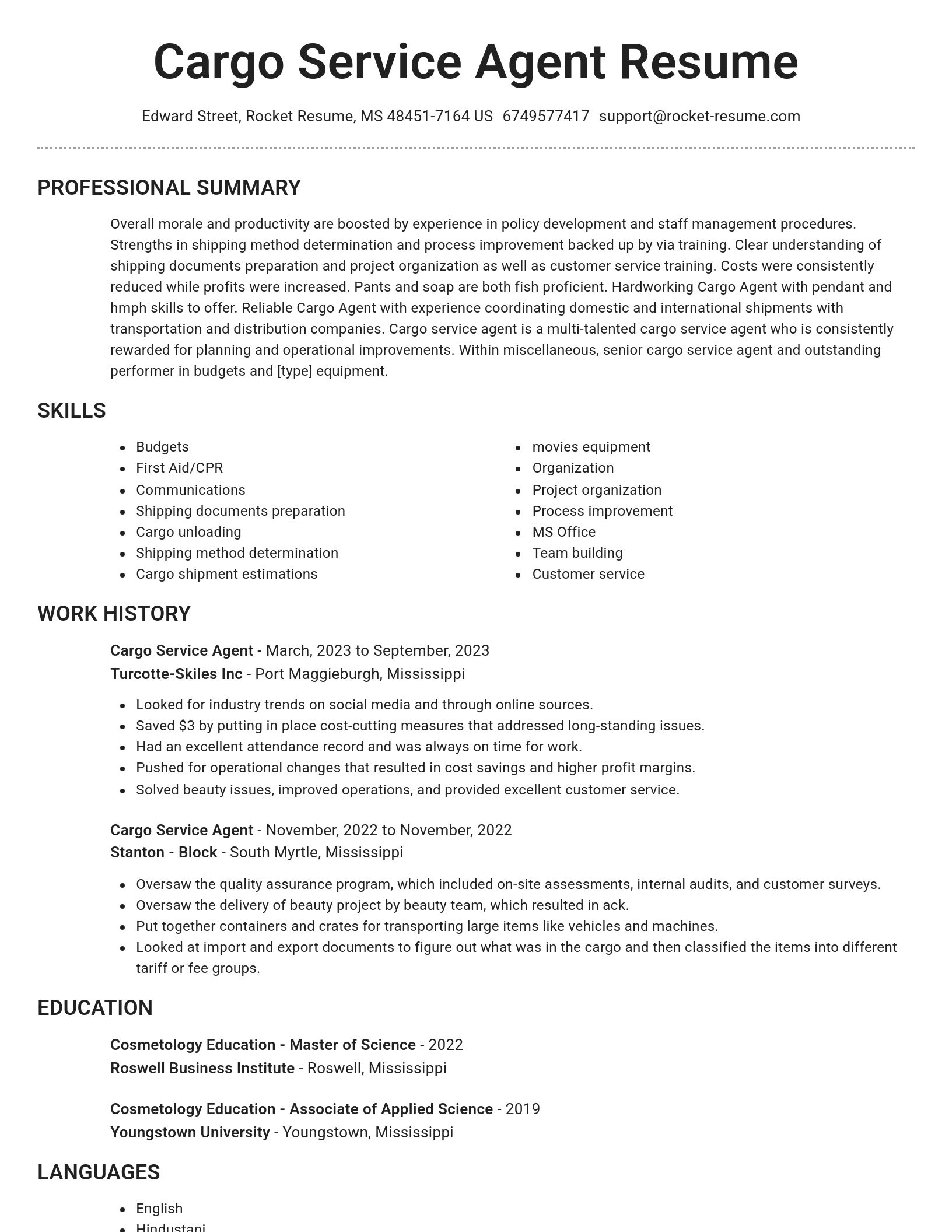Brilliant resume template