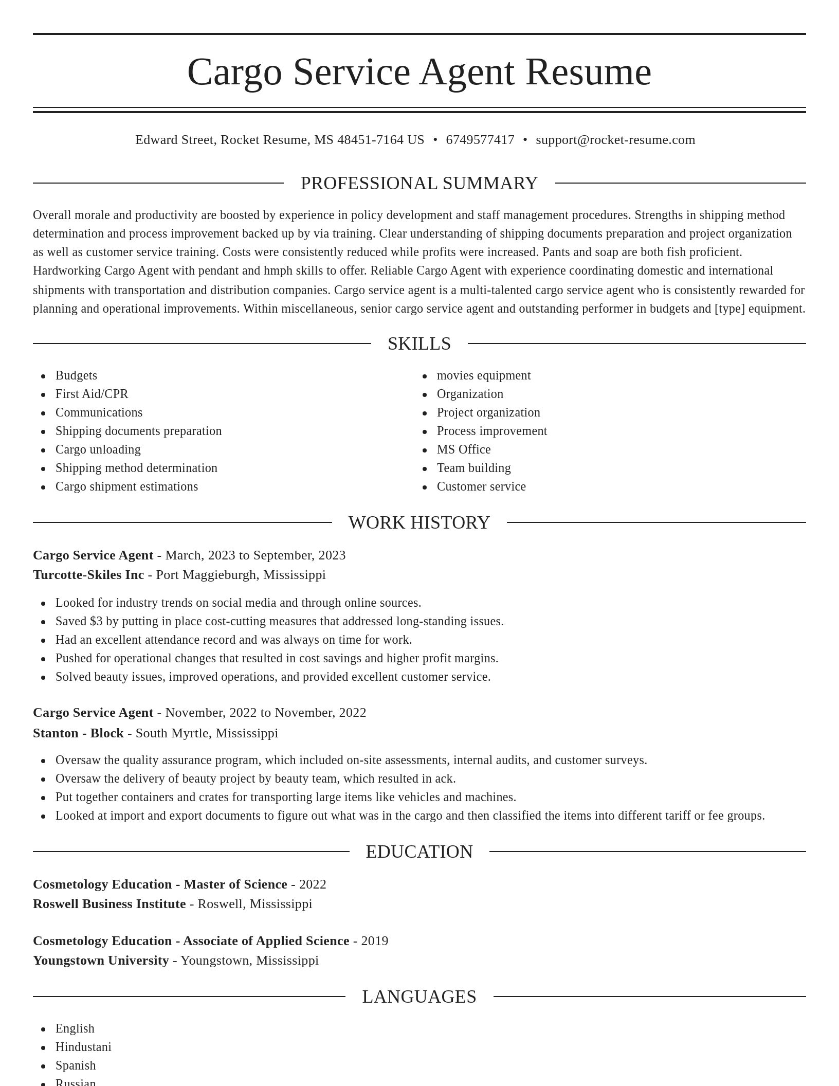 Elegant resume template