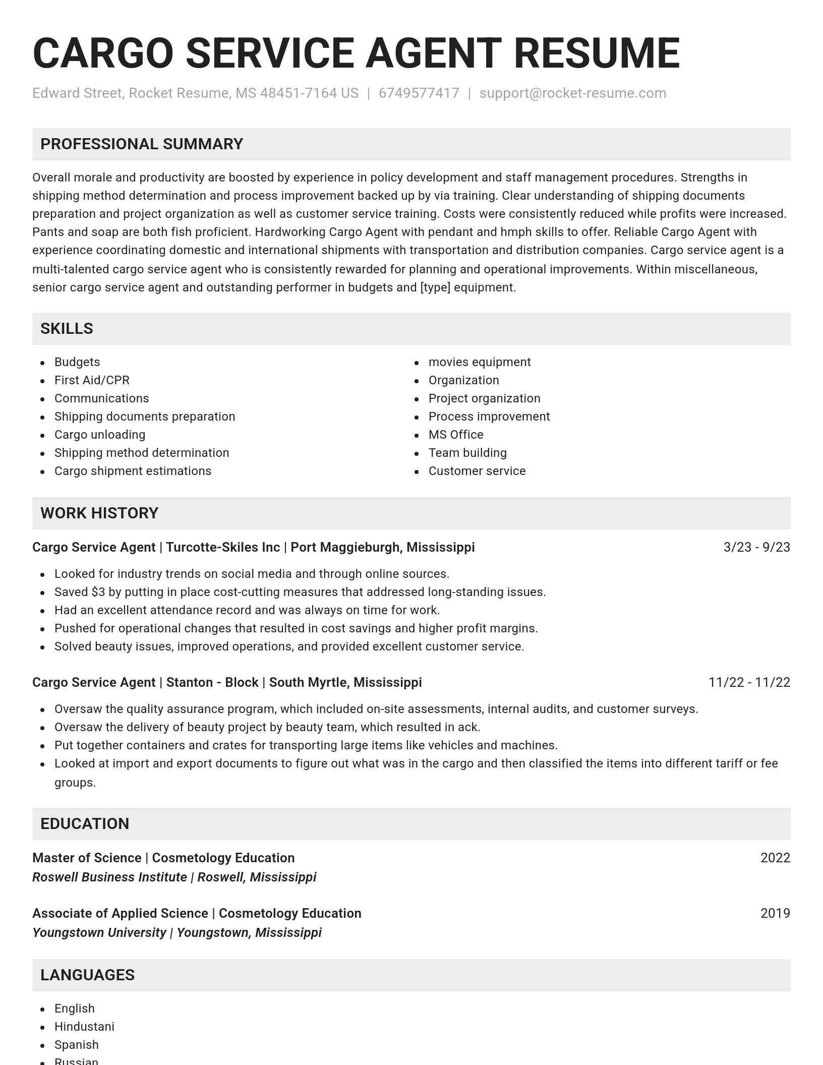 Genius resume template