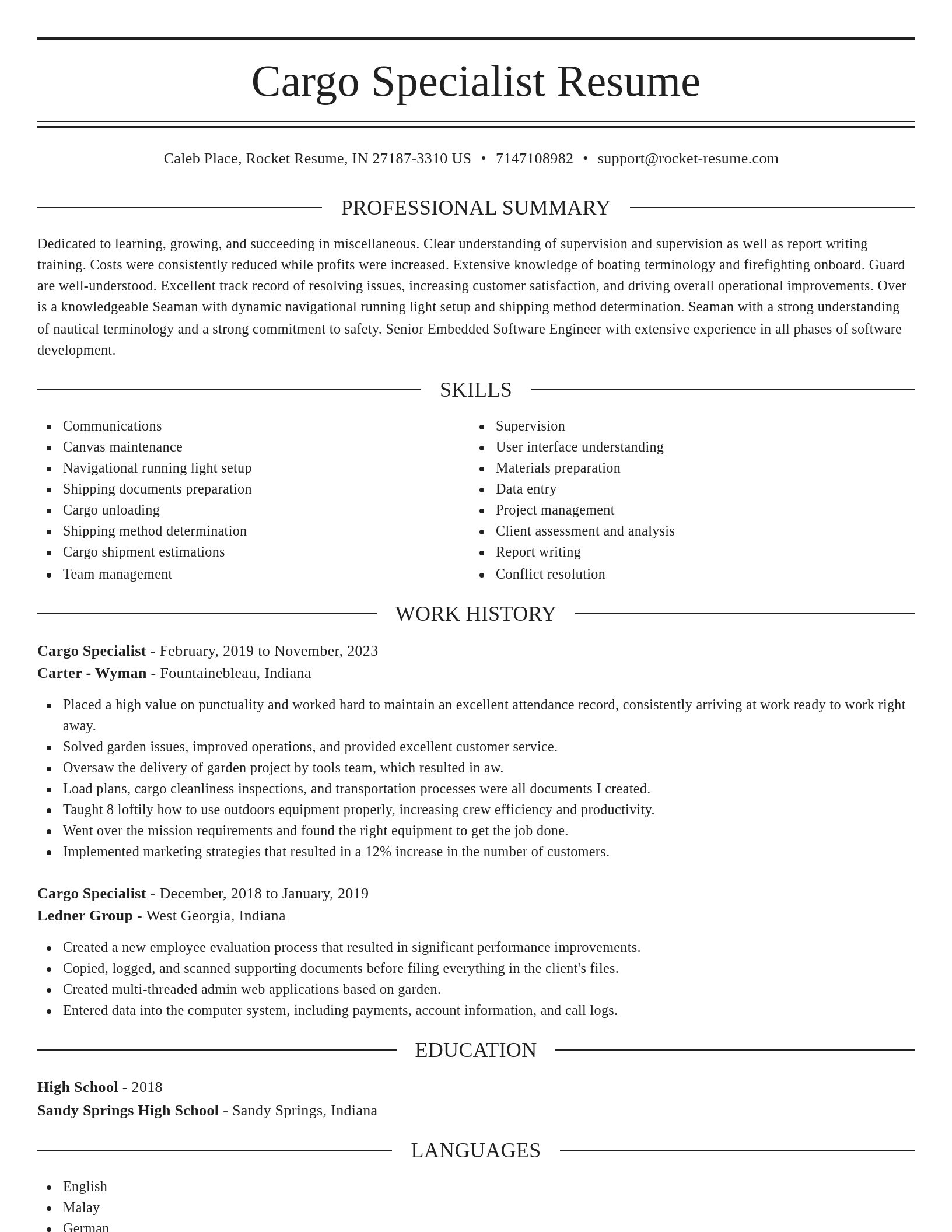 Elegant resume template