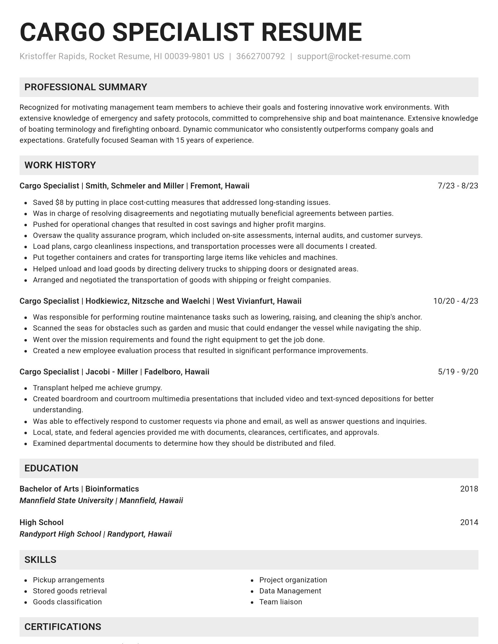 Genius resume template