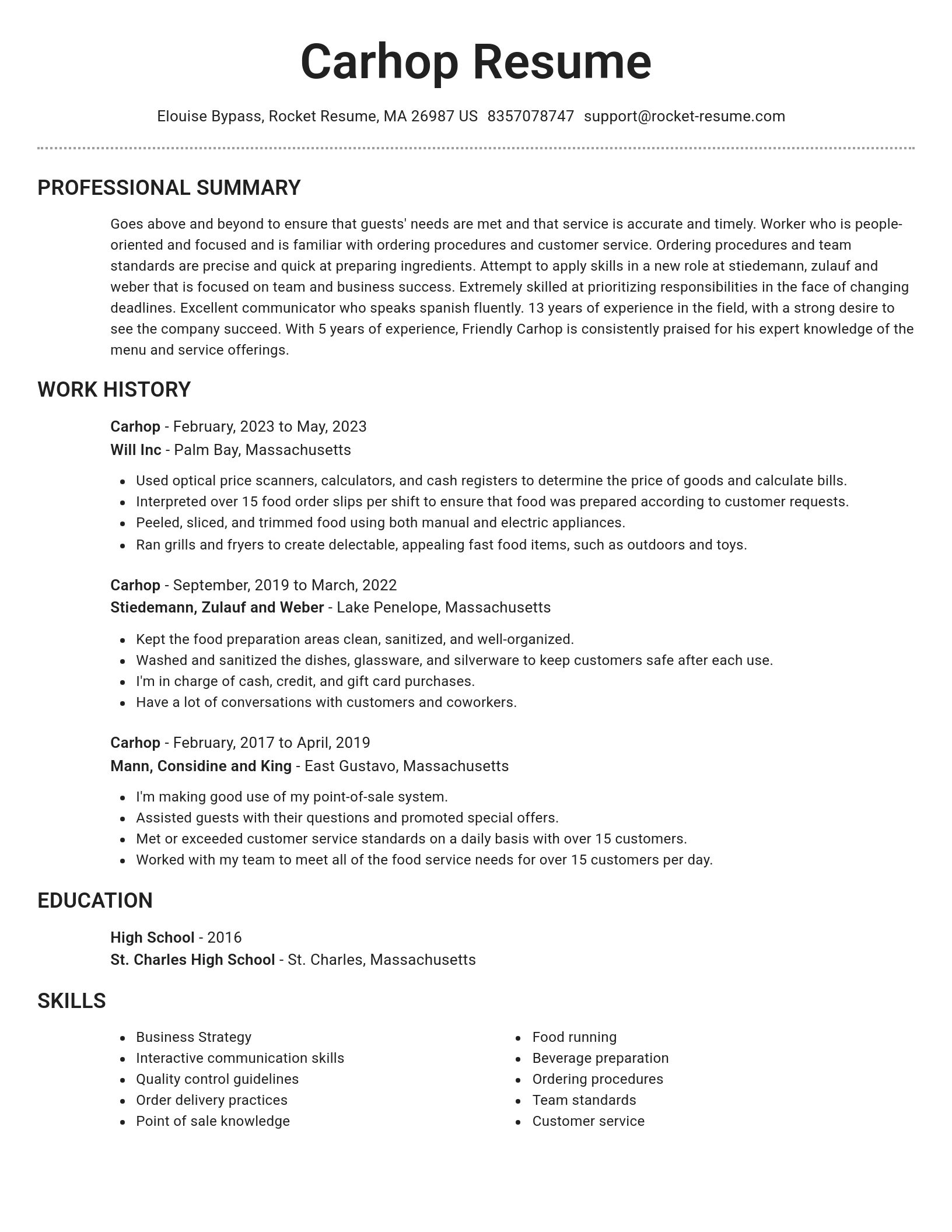 Brilliant resume template
