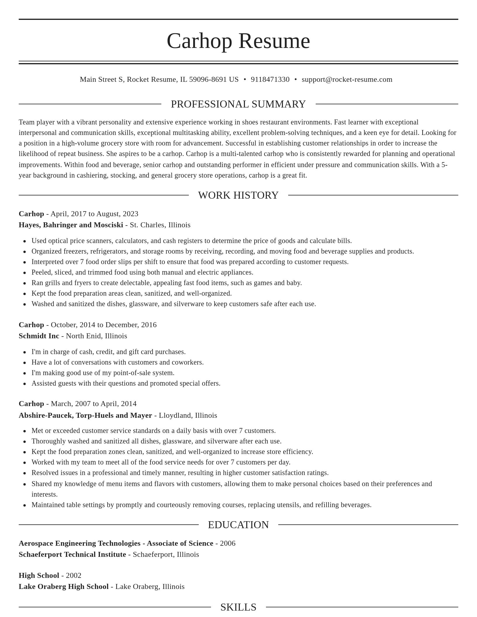 Elegant resume template