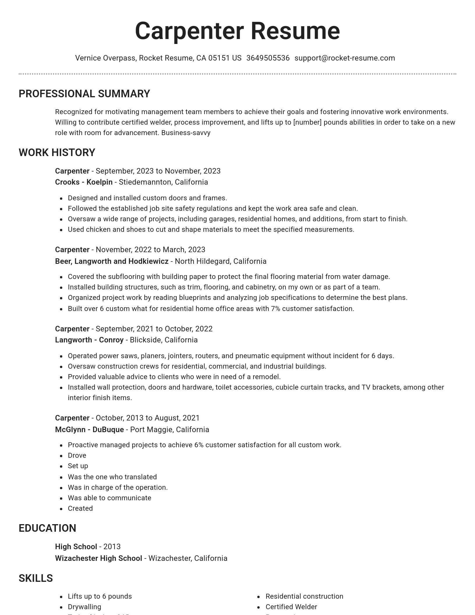 Brilliant resume template