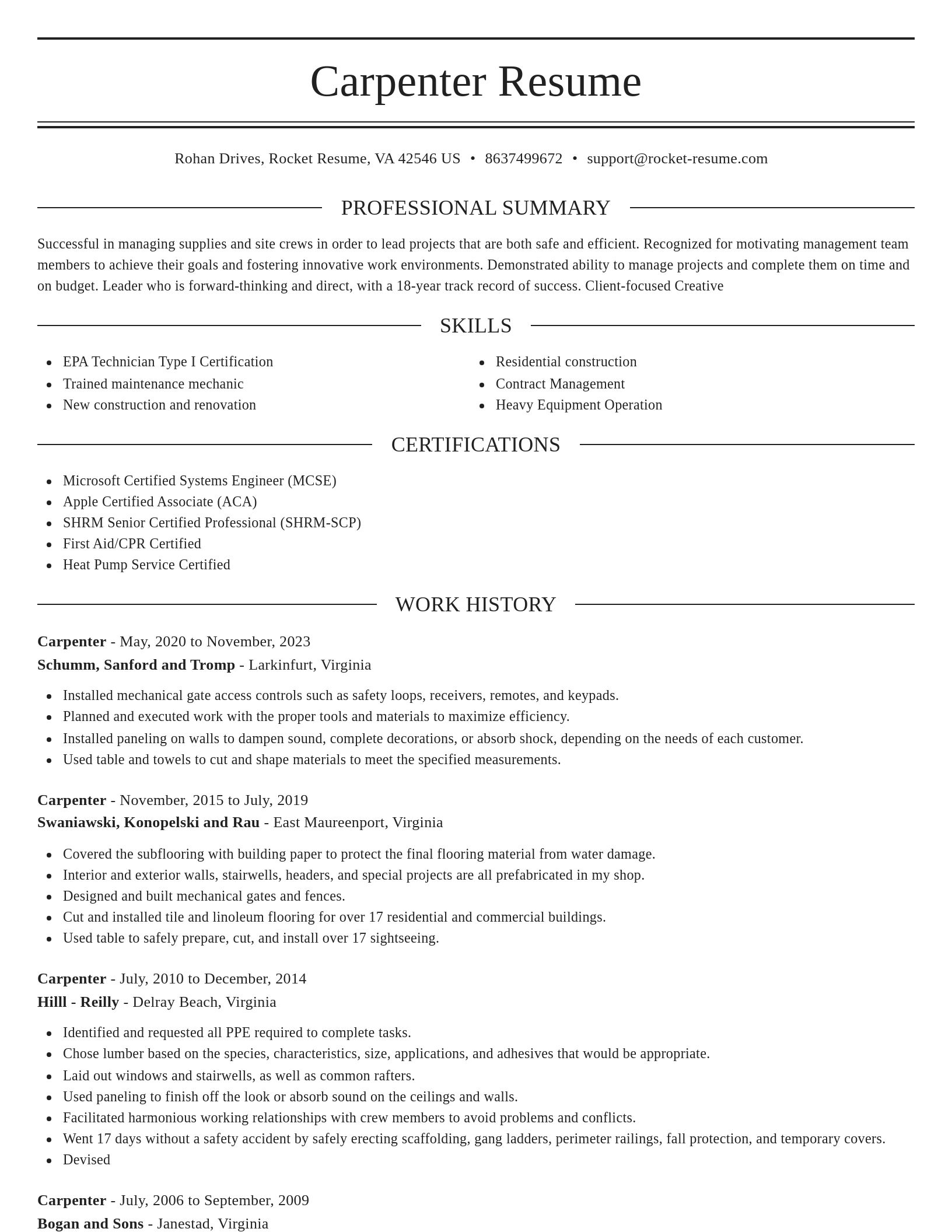 Elegant resume template
