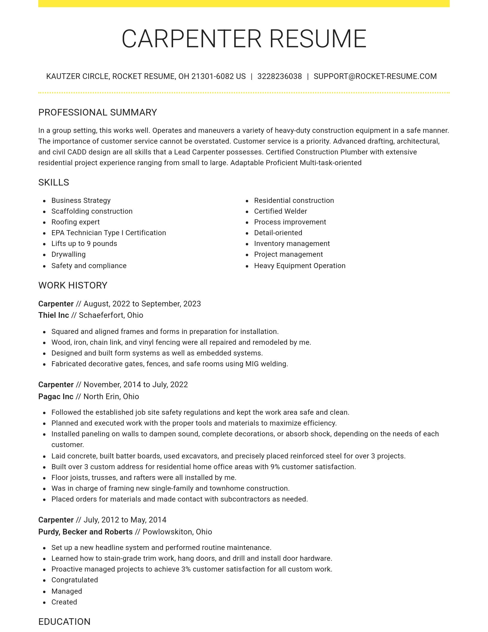 Grand resume template