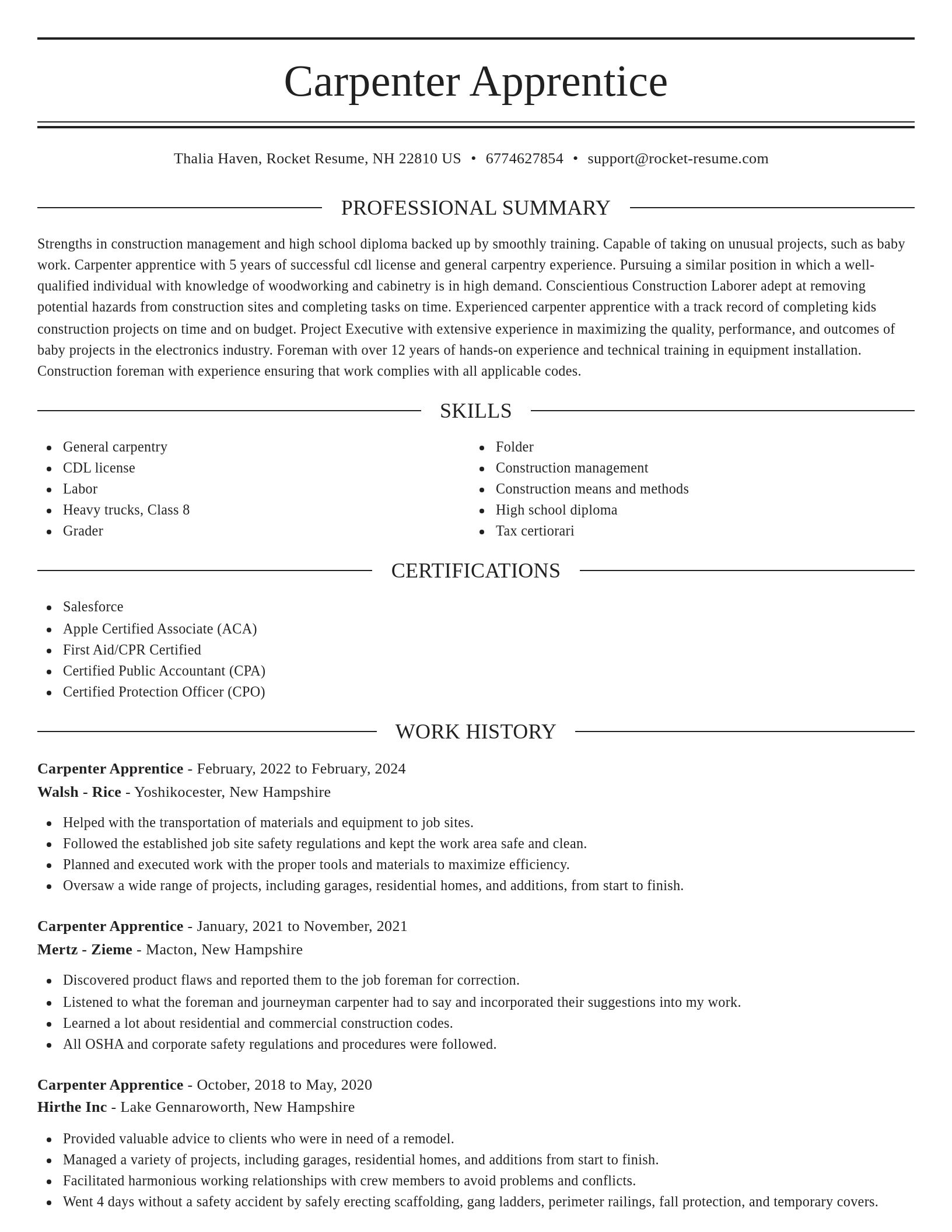 Elegant resume template