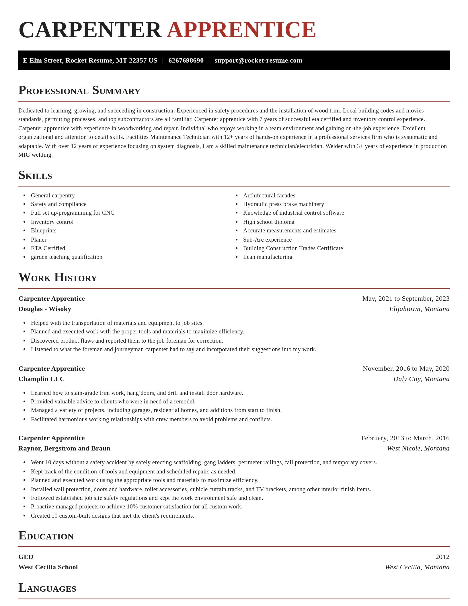 Exquisite resume template