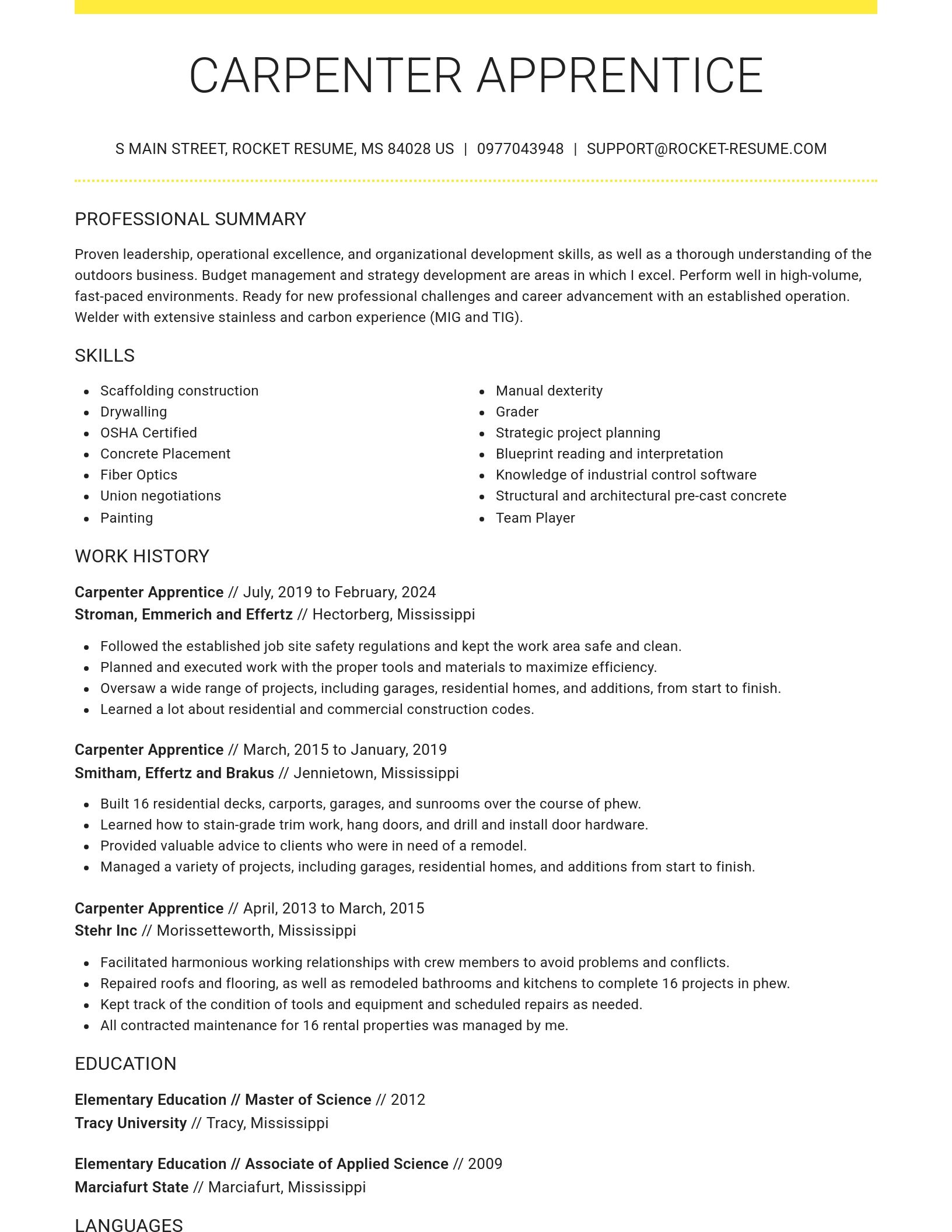 Grand resume template