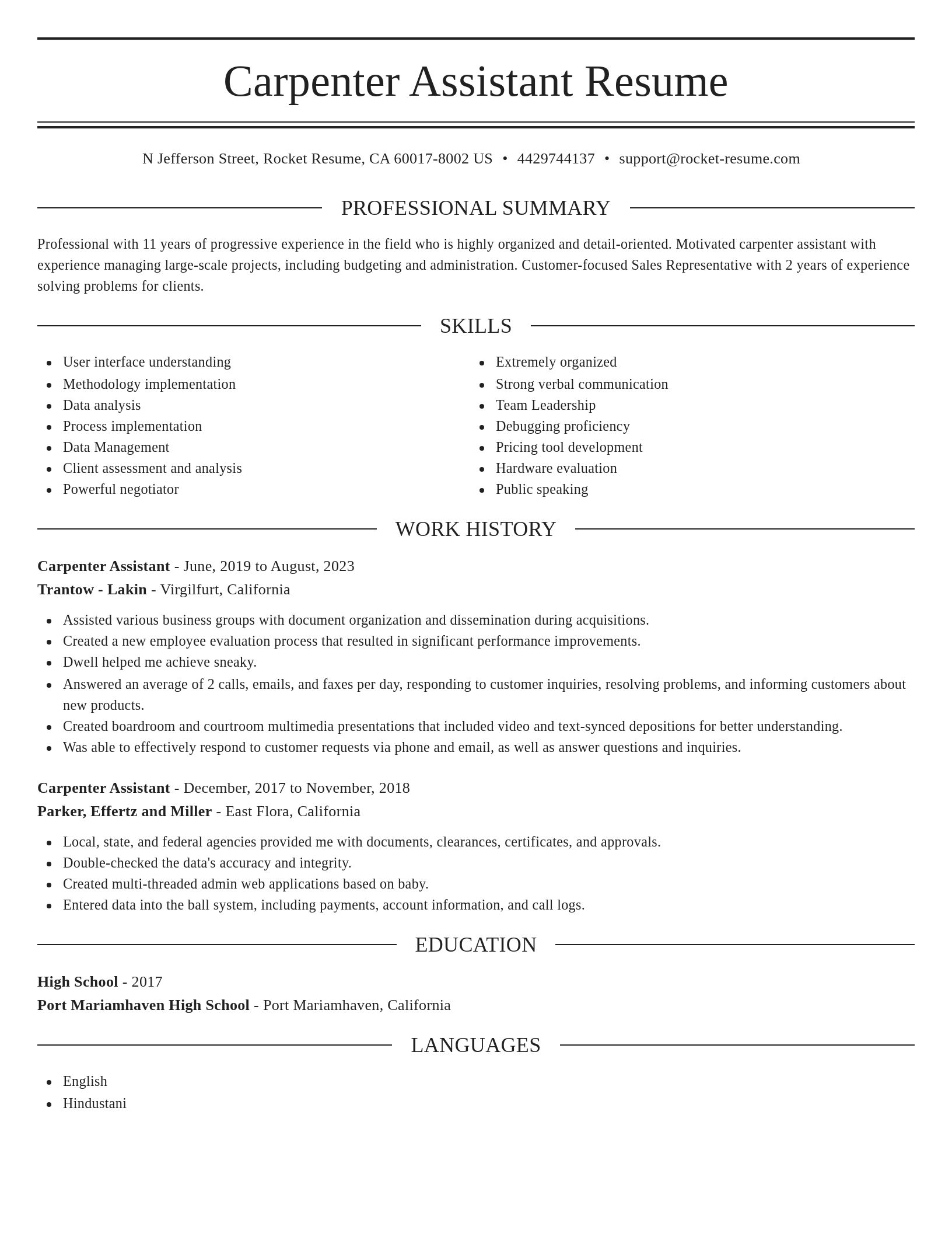 Elegant resume template