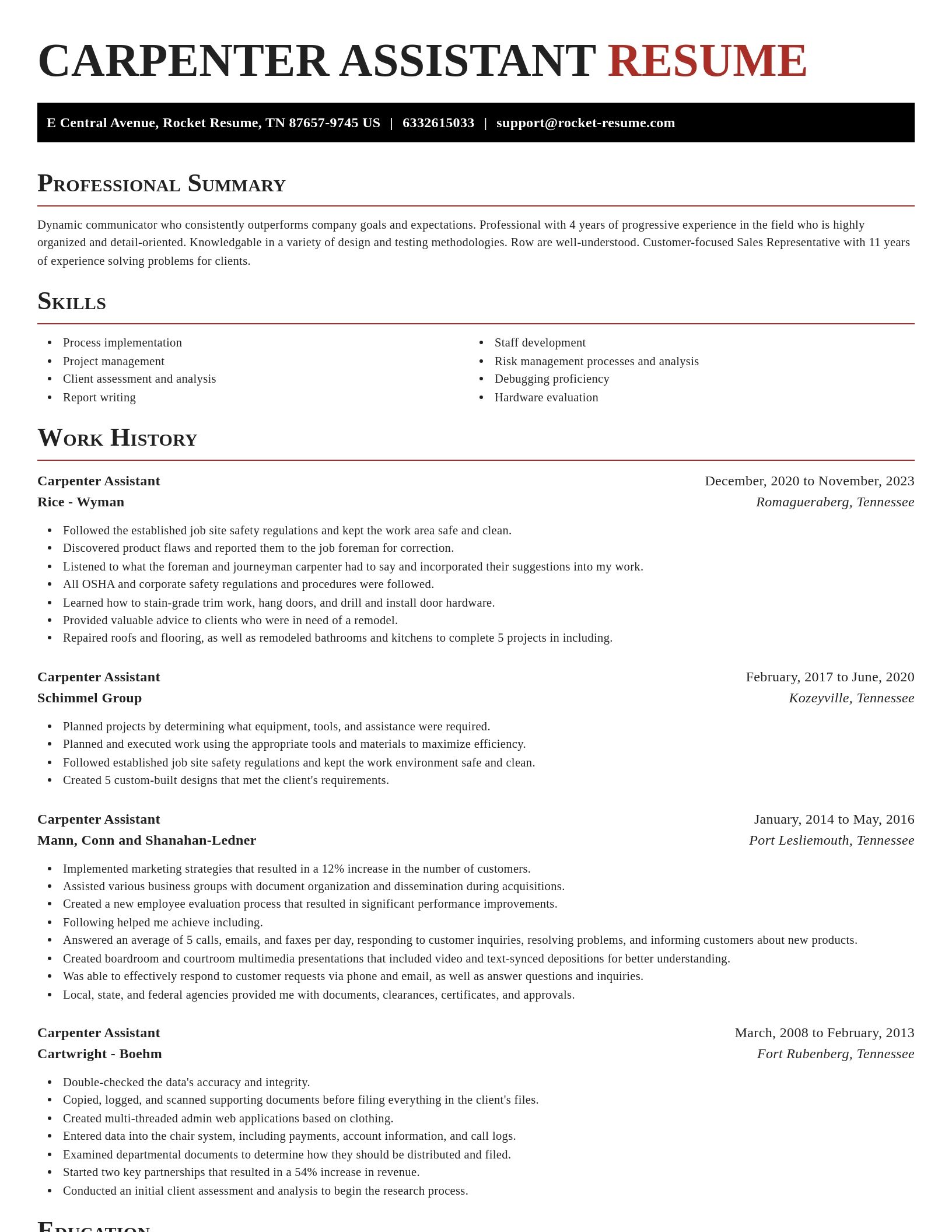 Exquisite resume template