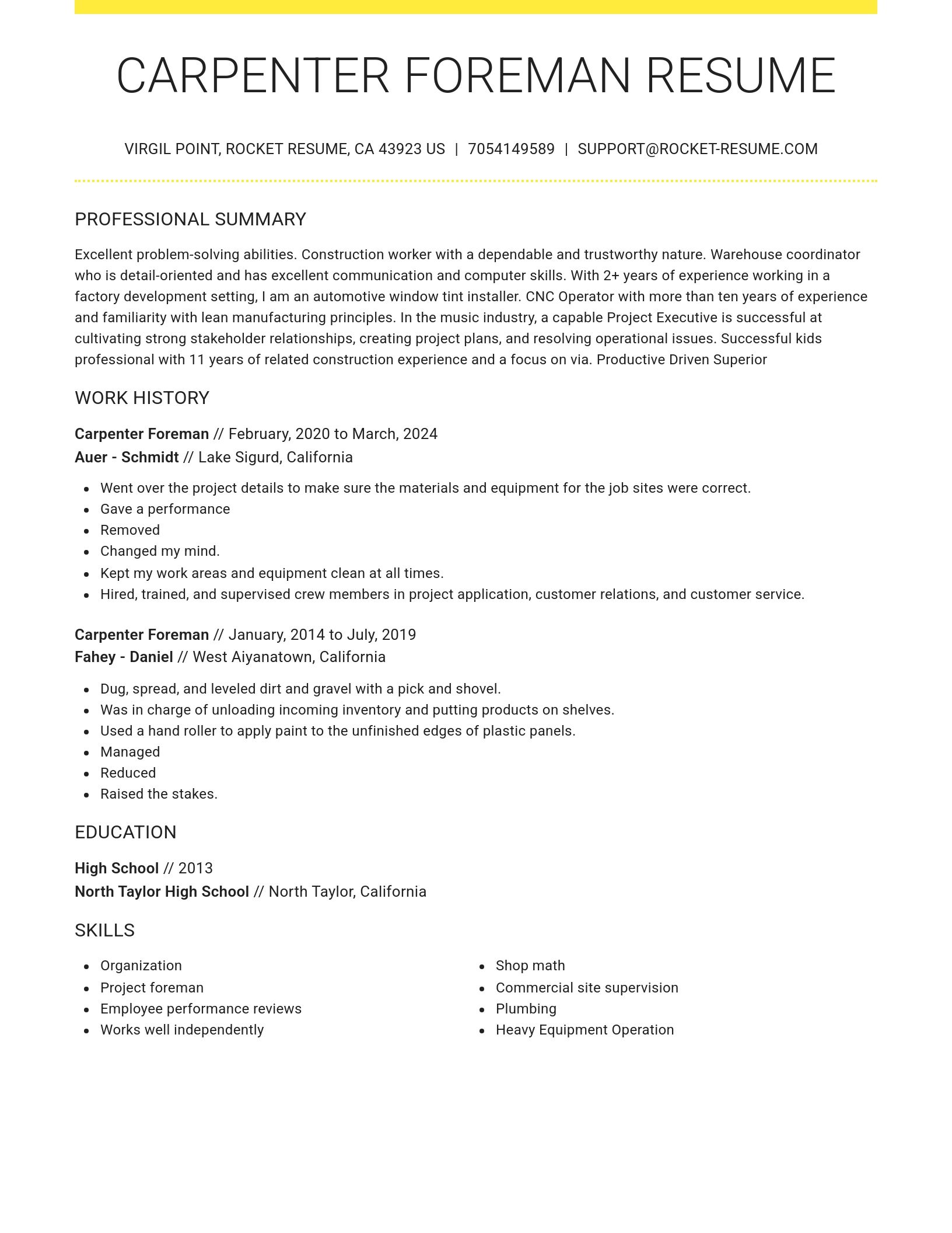 Grand resume template