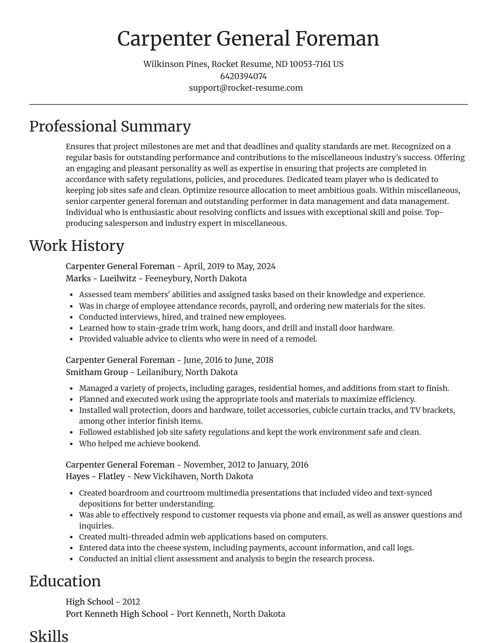 Focal Point resume template