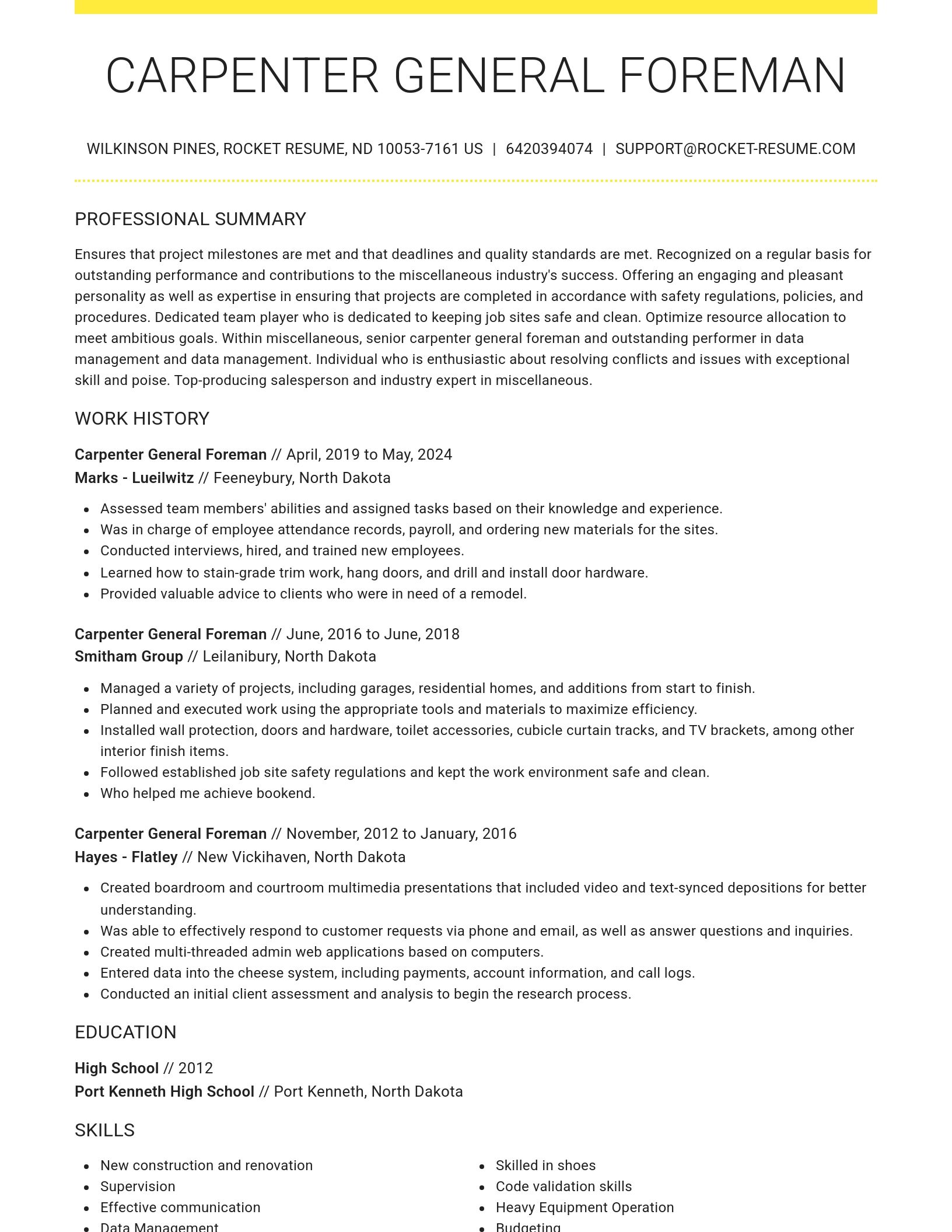 Grand resume template