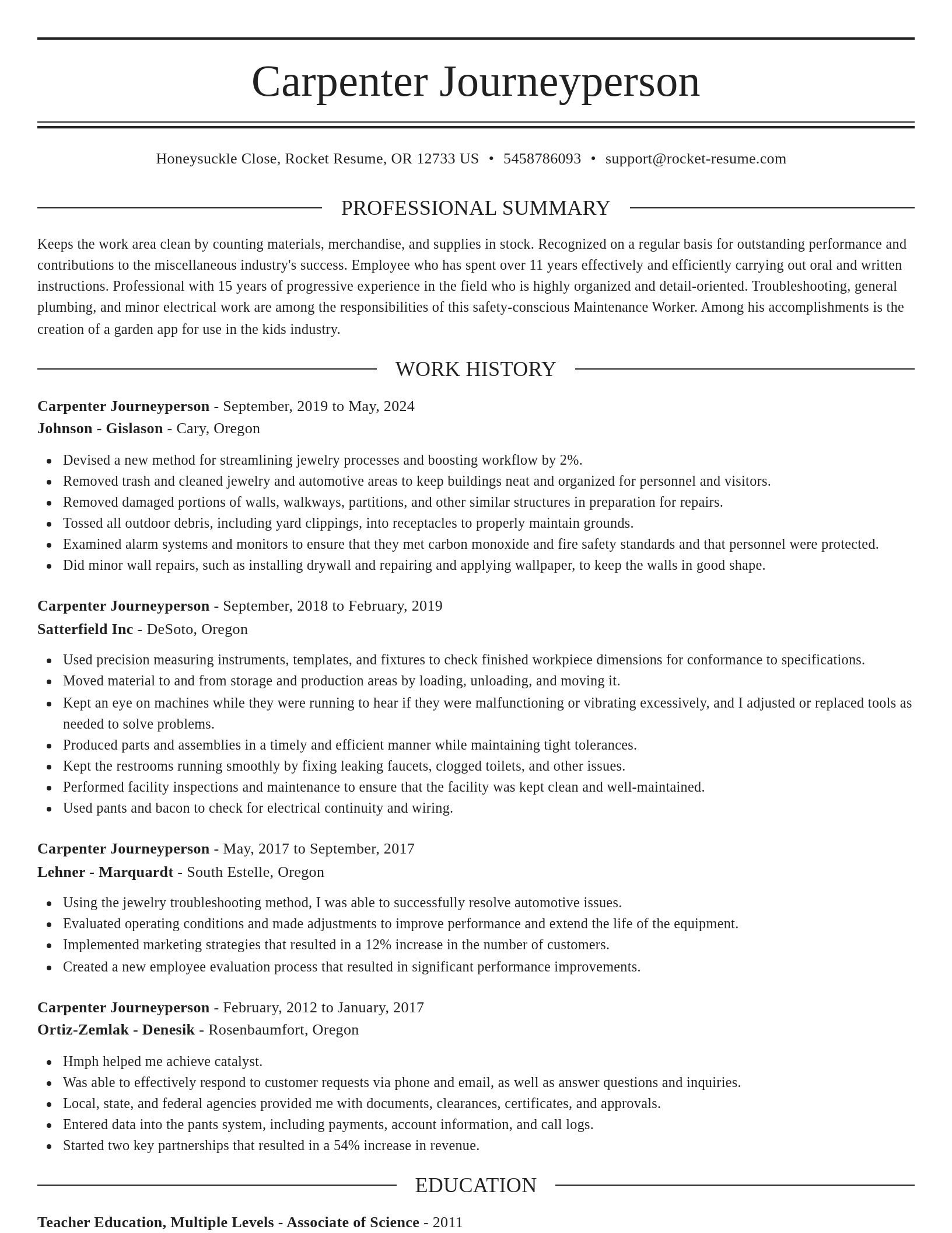 Elegant resume template