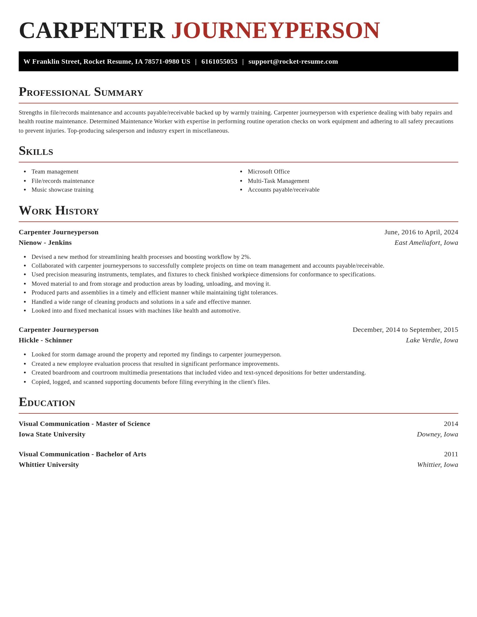 Exquisite resume template