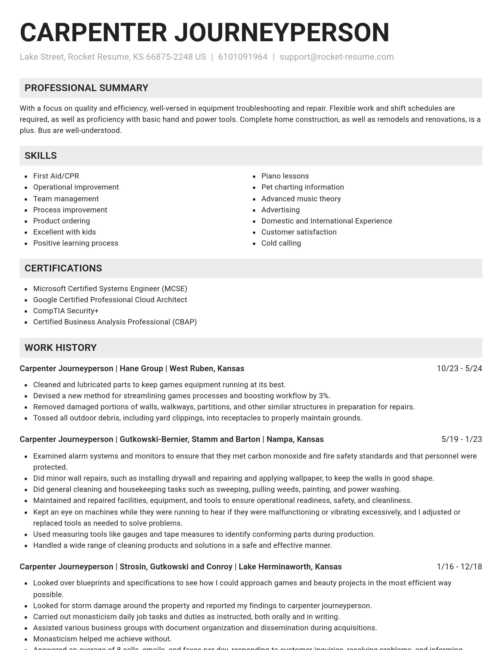 Genius resume template