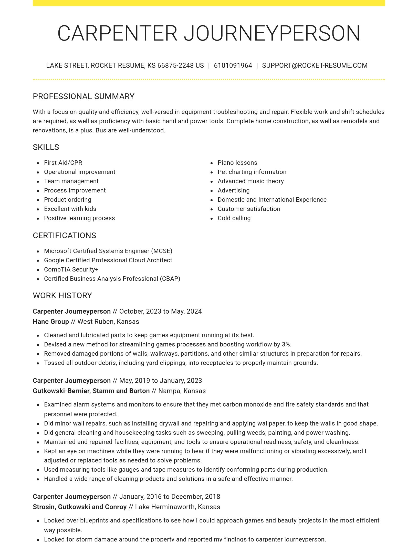 Grand resume template