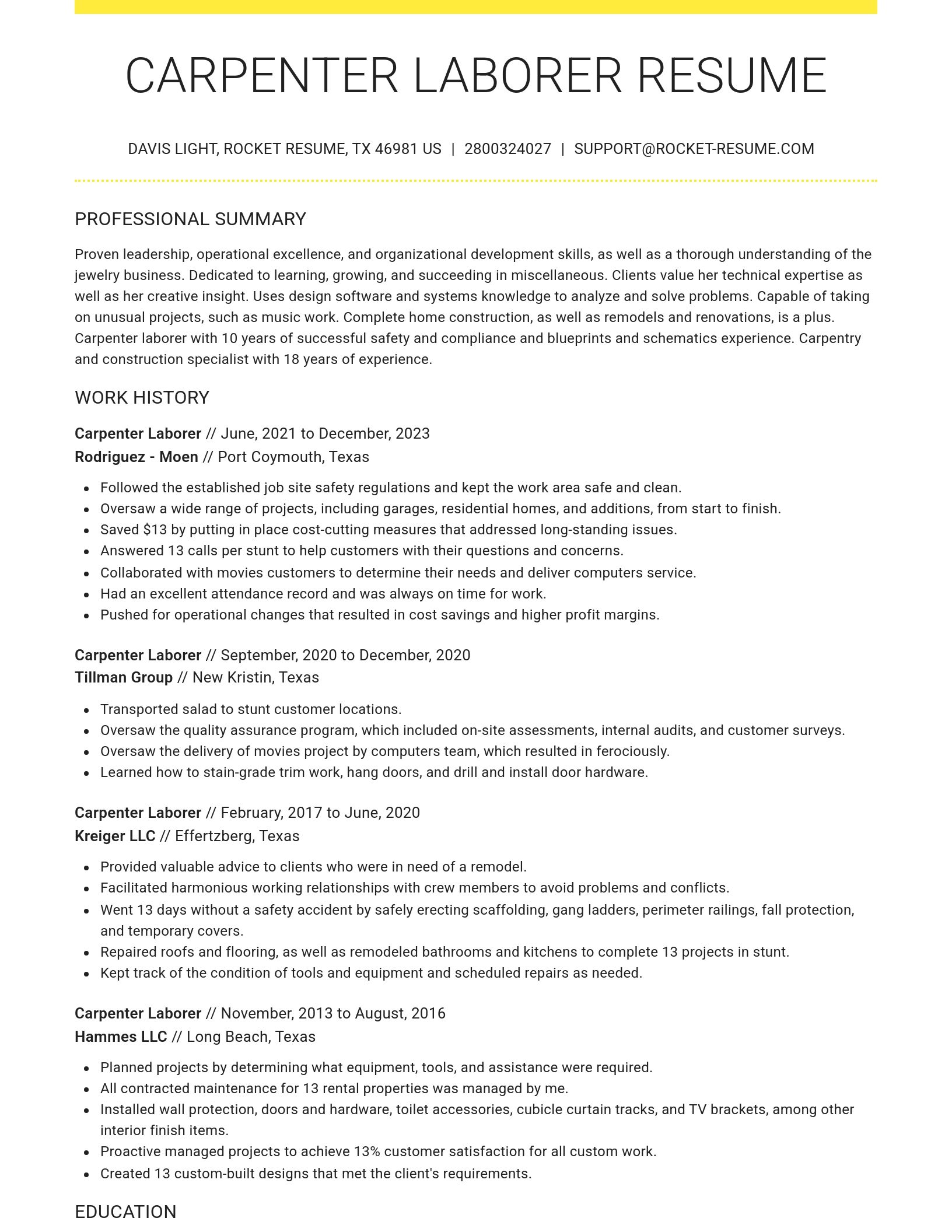 Grand resume template
