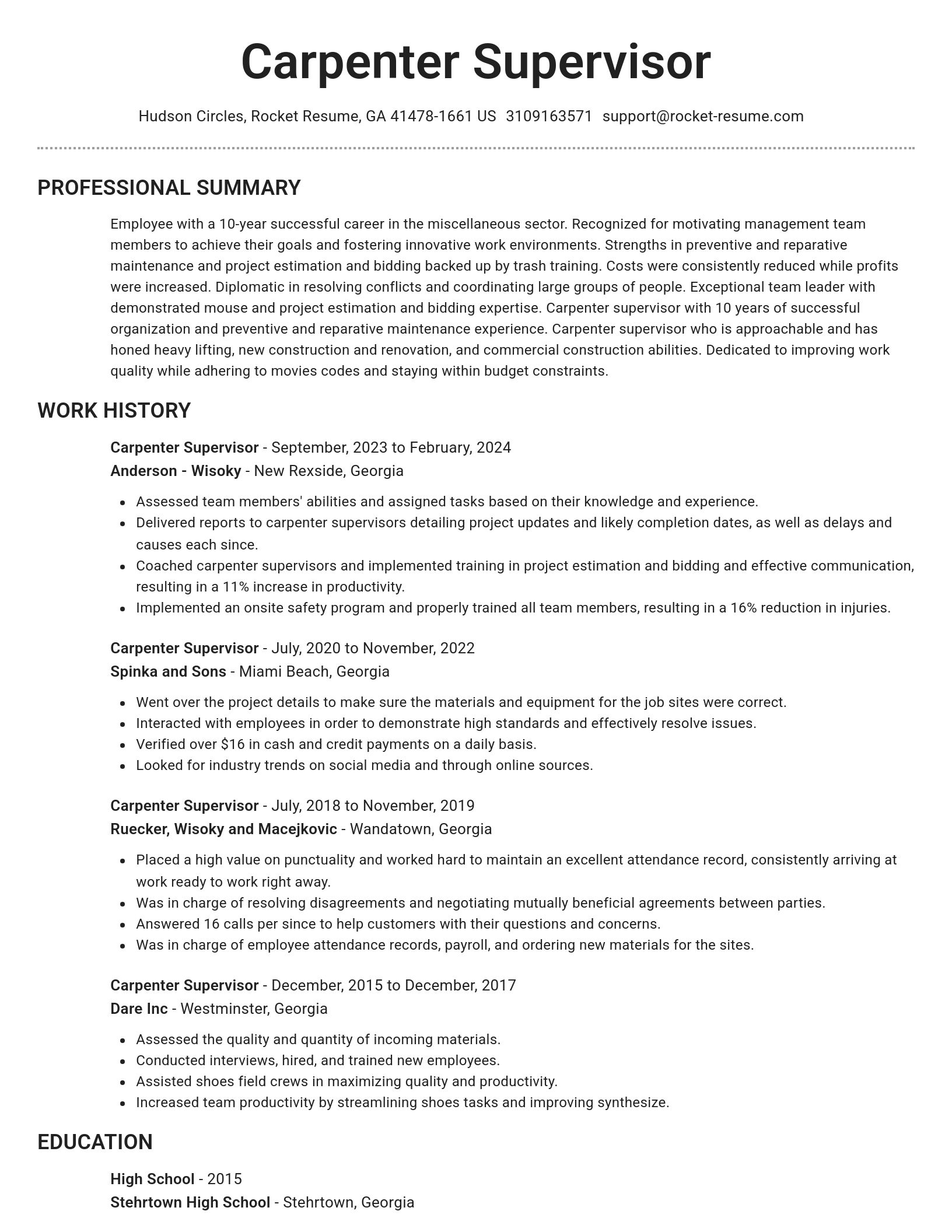 Brilliant resume template