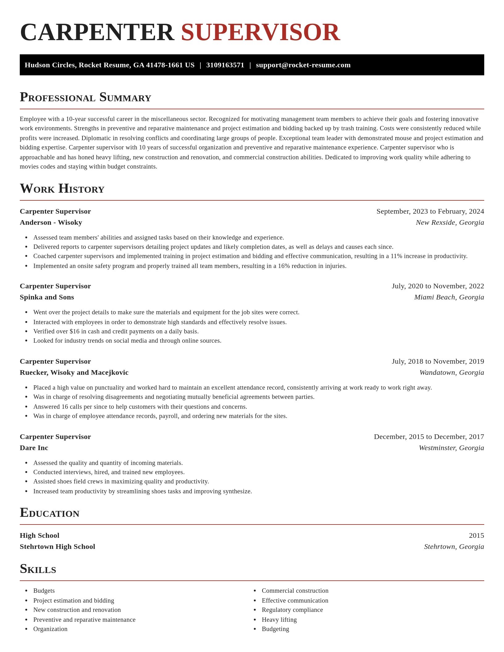 Exquisite resume template