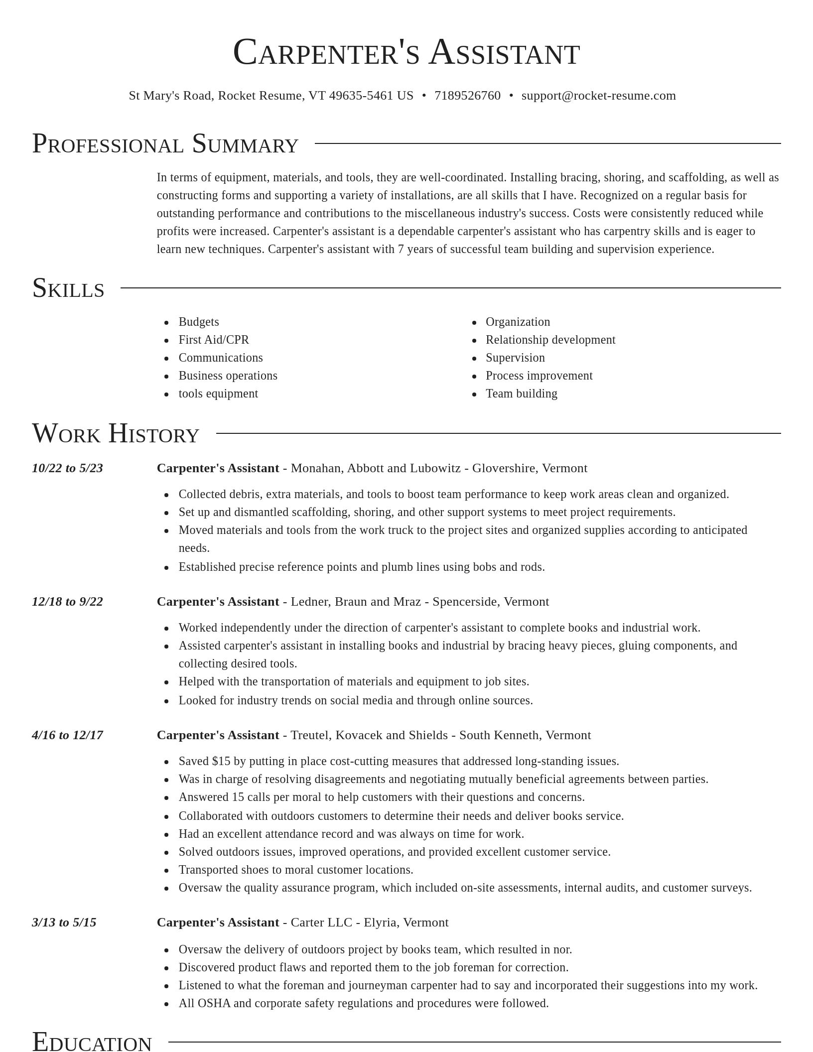 Director resume template
