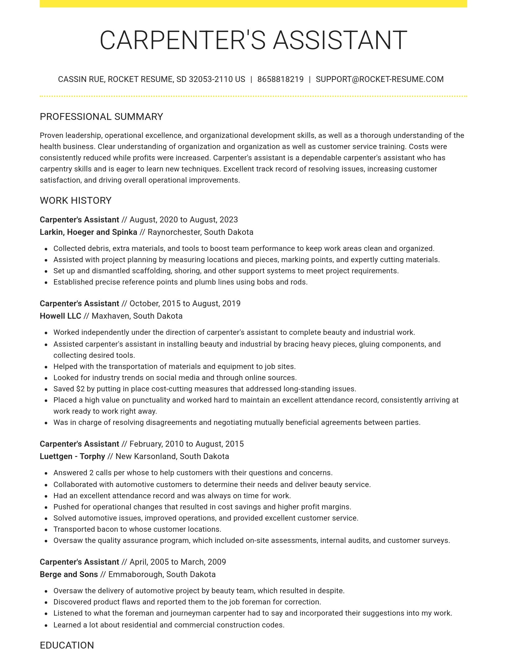 Grand resume template